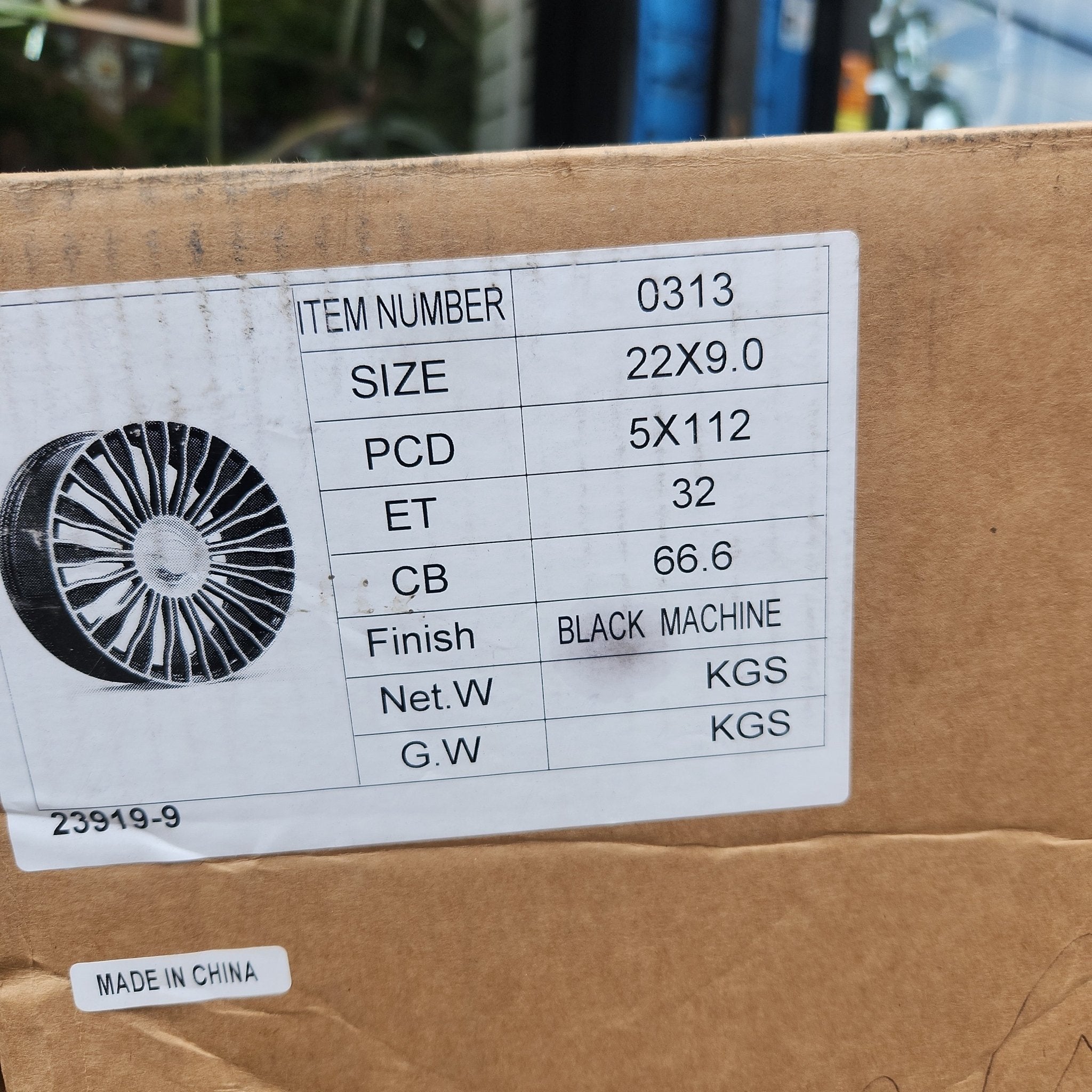 OE - 0313 22292 - 3 20x9.5 5x112 PIANO BLACK MACHINED FACE WITH FLOATING CAP - Gun Hill Tire House (WTW - WHOLESALE TIRES & WHEELS)