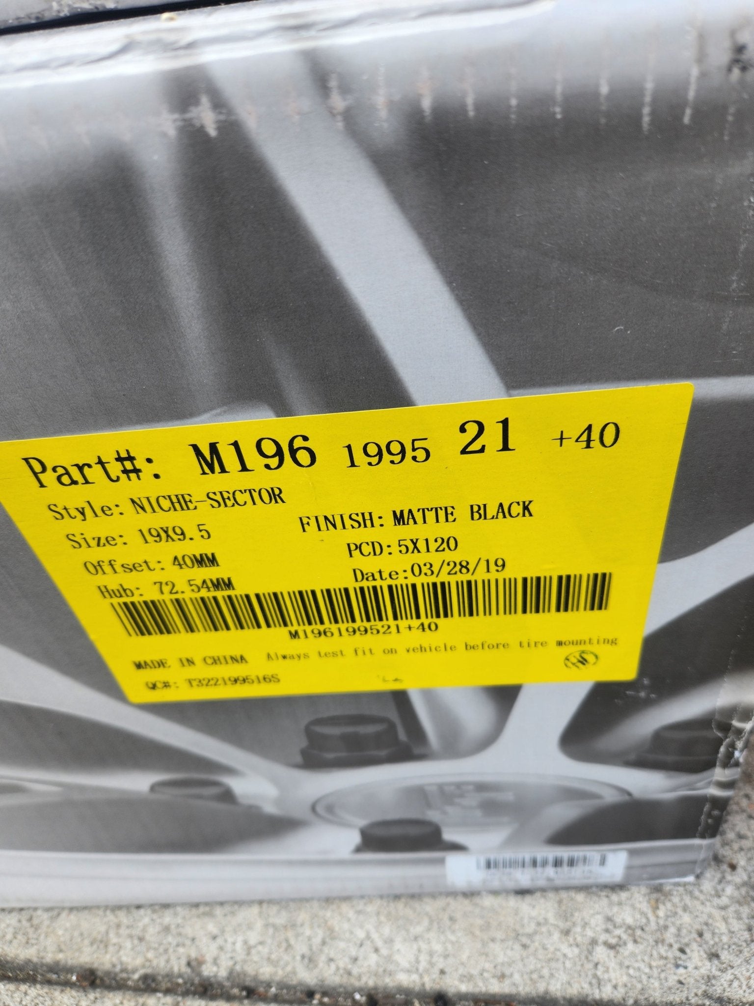 NICHE SECTOR 19X9.5 5X120 BLACK - Gun Hill Tire House (WTW - WHOLESALE TIRES & WHEELS)