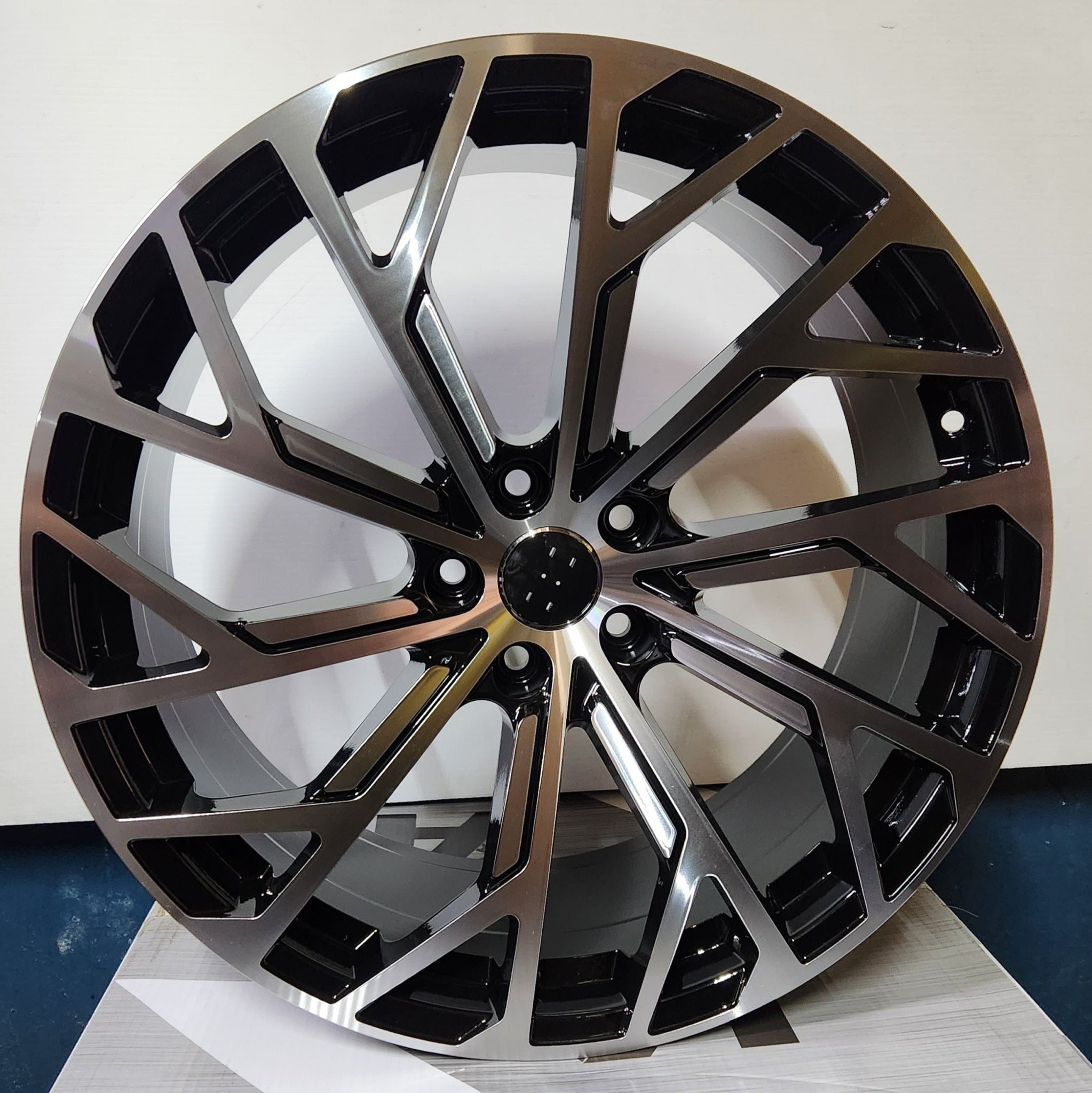 6128 20X9.0 5X112 BLACK MACHINE FACE - Gun Hill Tire House (WTW - WHOLESALE TIRES & WHEELS)