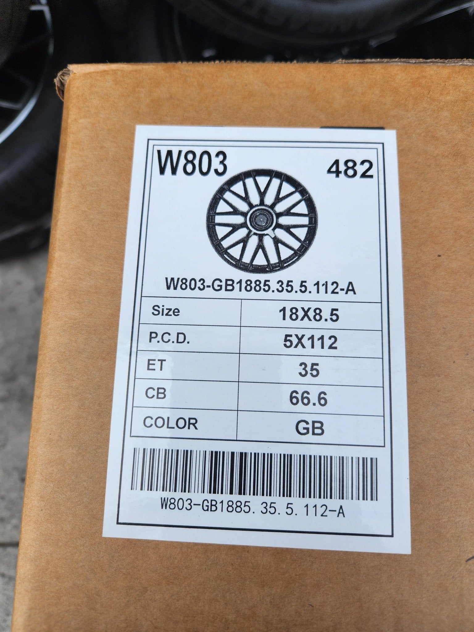 W803 WHEELS 18X8.5 5x112 GLOSS BLACK - Gun Hill Tire House (WTW - WHOLESALE TIRES & WHEELS)