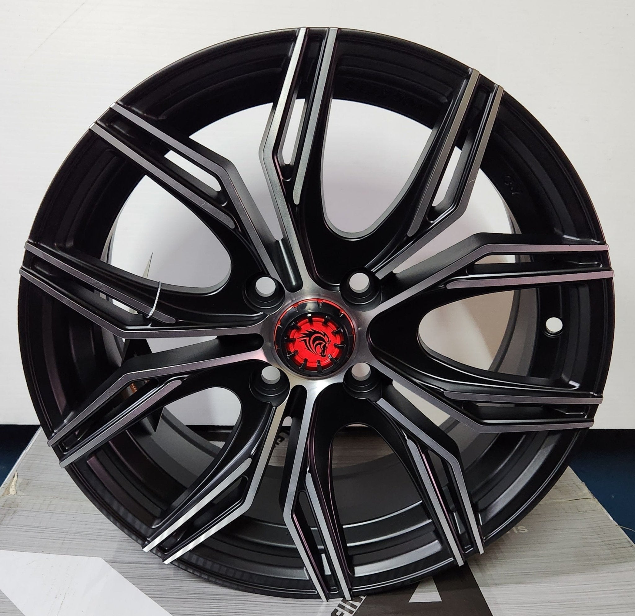 RD - M4 15X6.5 4X100 MATTE BLACK MACHINED FACE + UNDERCUT - Gun Hill Tire House (WTW - WHOLESALE TIRES & WHEELS)