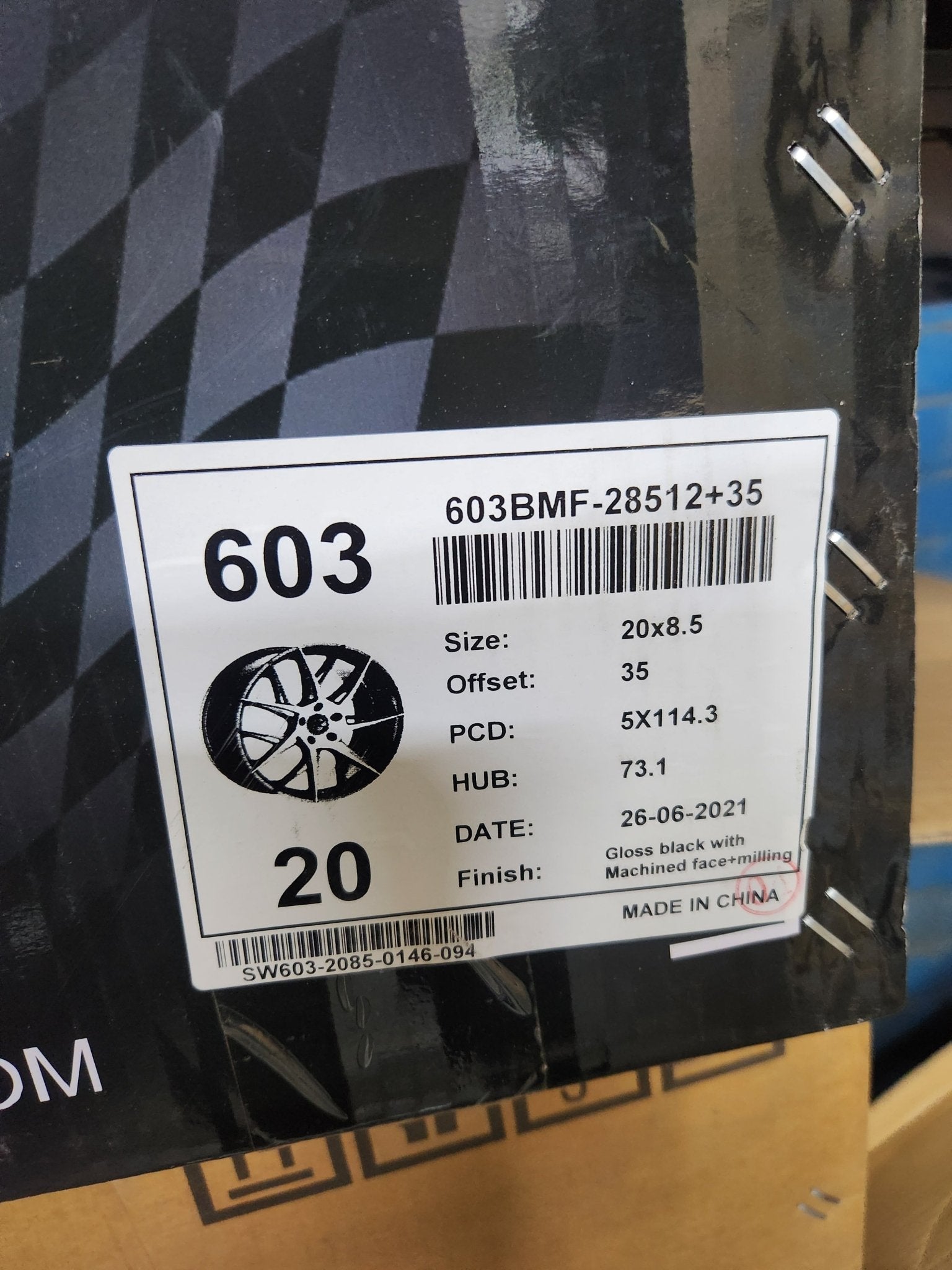 IMPACT RACING 603 20X8.5 5X4.5 GLOSS BLACK MACHINED FACE - Gun Hill Tire House (WTW - WHOLESALE TIRES & WHEELS)