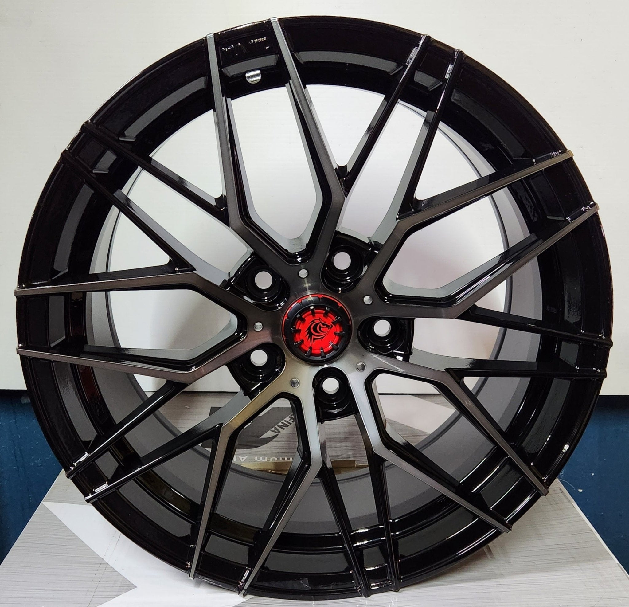 RAPIDASH RD - S7 17X8 5X120 PIANO BLACK MACHINED FACE DOUBLE DART TINT - Gun Hill Tire House (WTW - WHOLESALE TIRES & WHEELS)