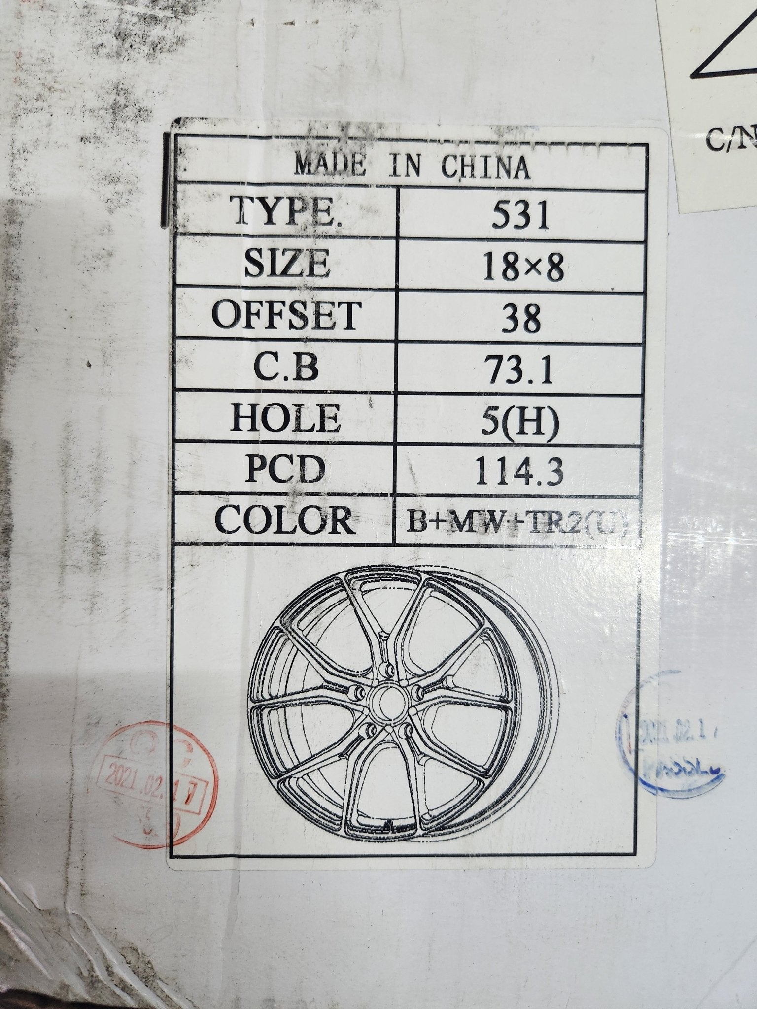 VELSEN 531 - M WHEELS 18X8.5 5X114.3 B+MW+TR2 (U) - Gun Hill Tire House (WTW - WHOLESALE TIRES & WHEELS)