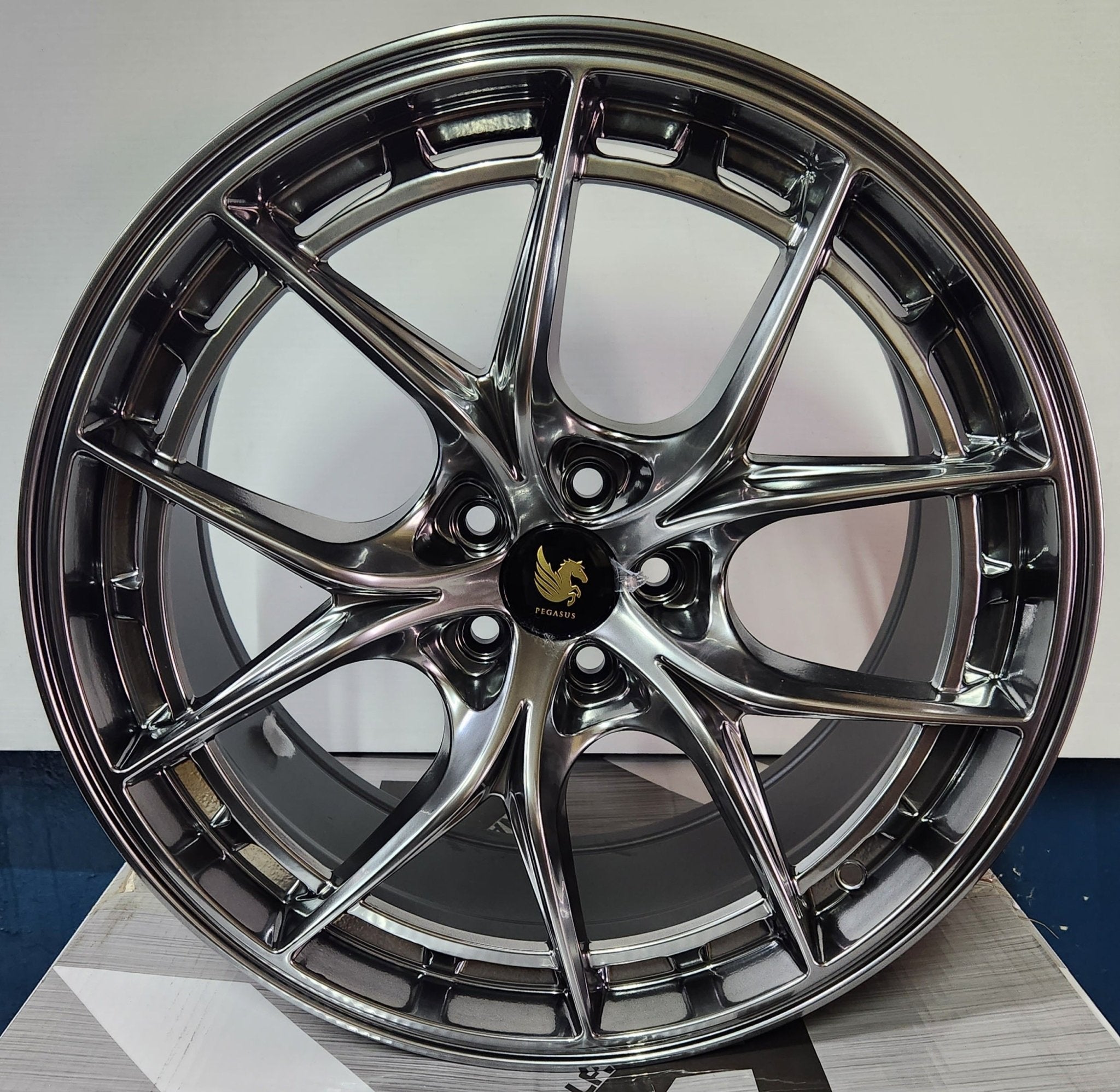 J - WORKS ZS90 18X8.5 5X114.3 HYPER BLACK - Gun Hill Tire House (WTW - WHOLESALE TIRES & WHEELS)