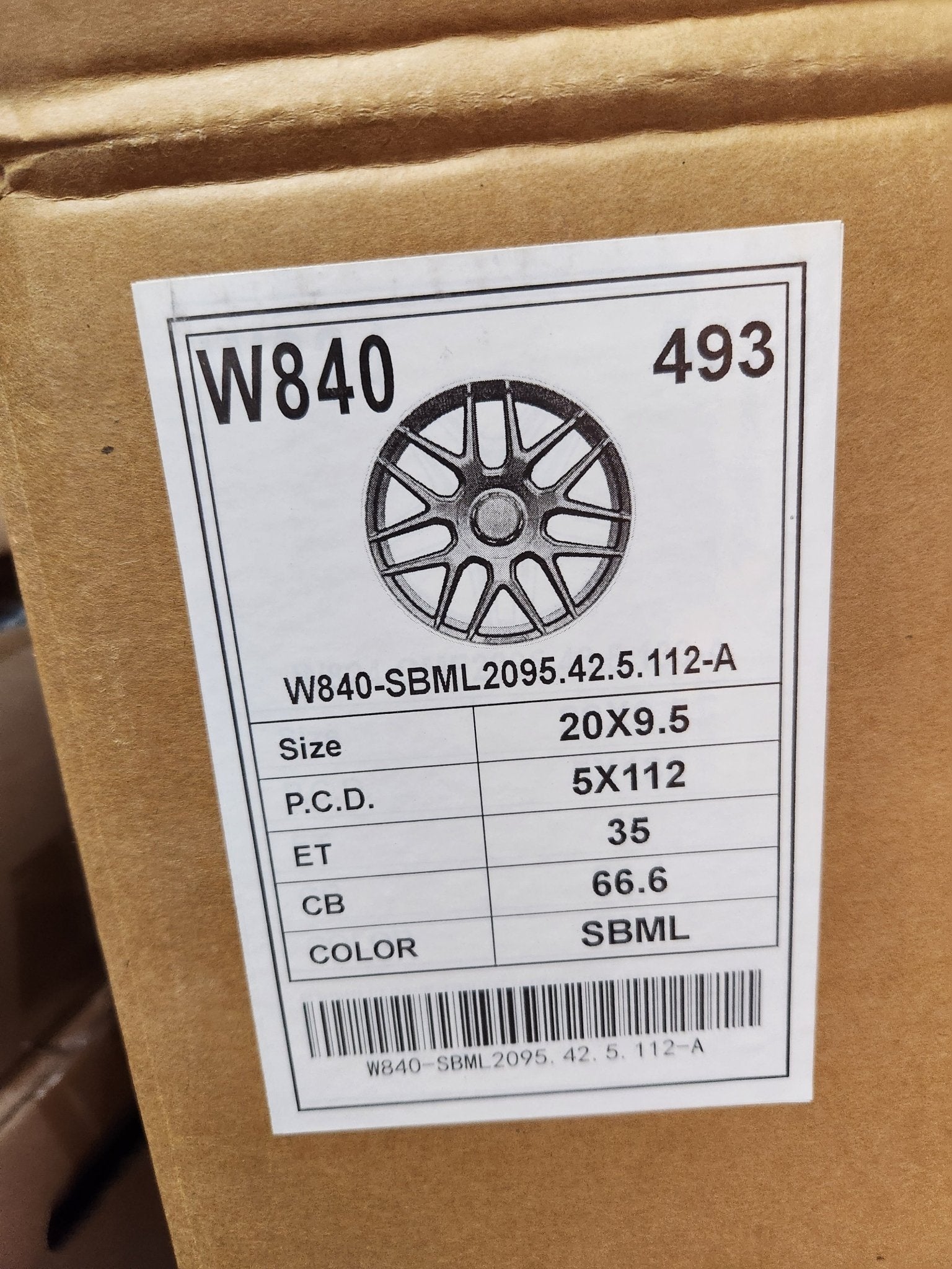 W840 WHEELS 20X9.5 5X112 SATIN BLACK MACHINED LIP - Gun Hill Tire House (WTW - WHOLESALE TIRES & WHEELS)