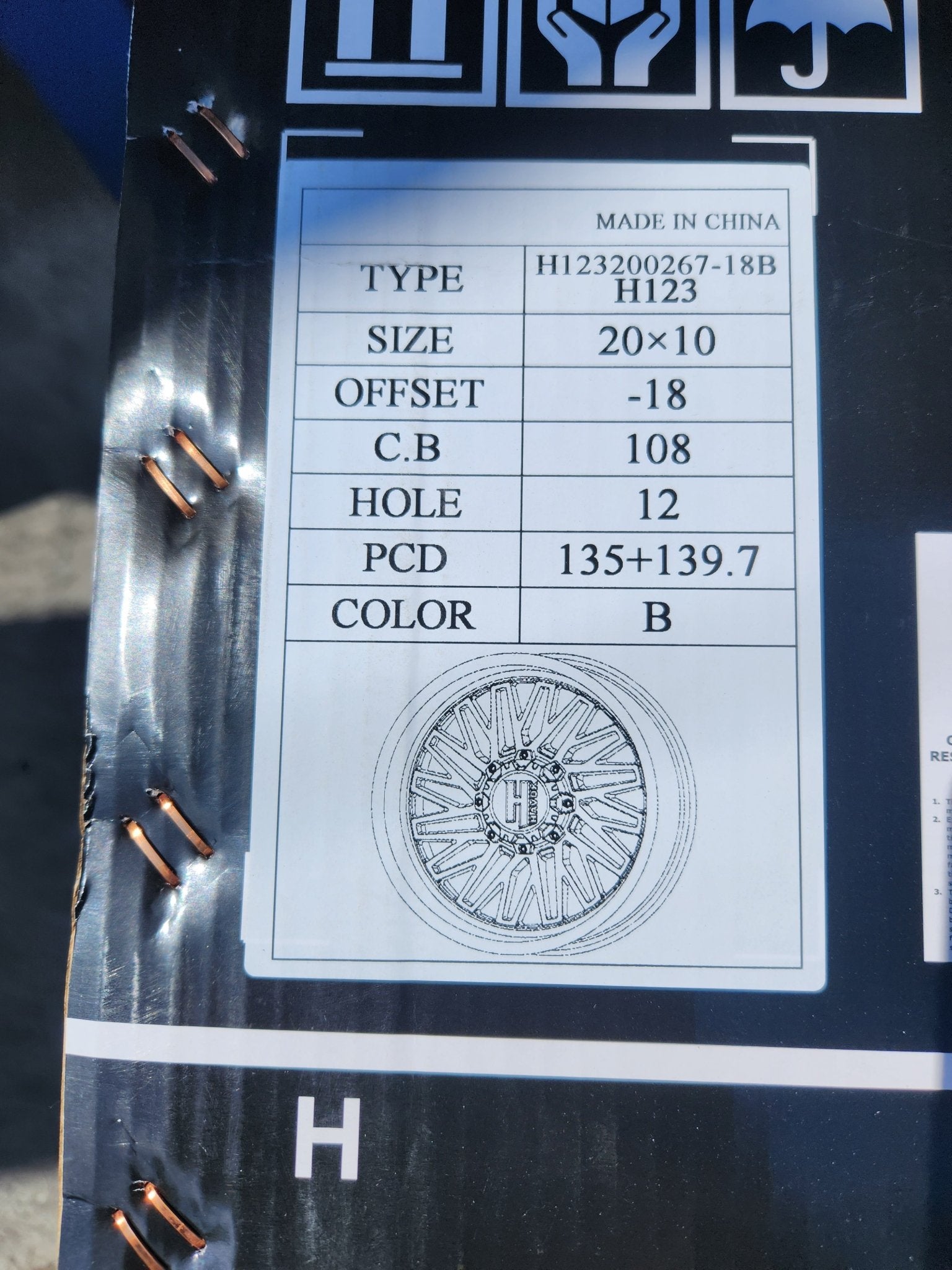 H123 20X10 6X135+ 6X139.7 BLACK - Gun Hill Tire House (WTW - WHOLESALE TIRES & WHEELS)