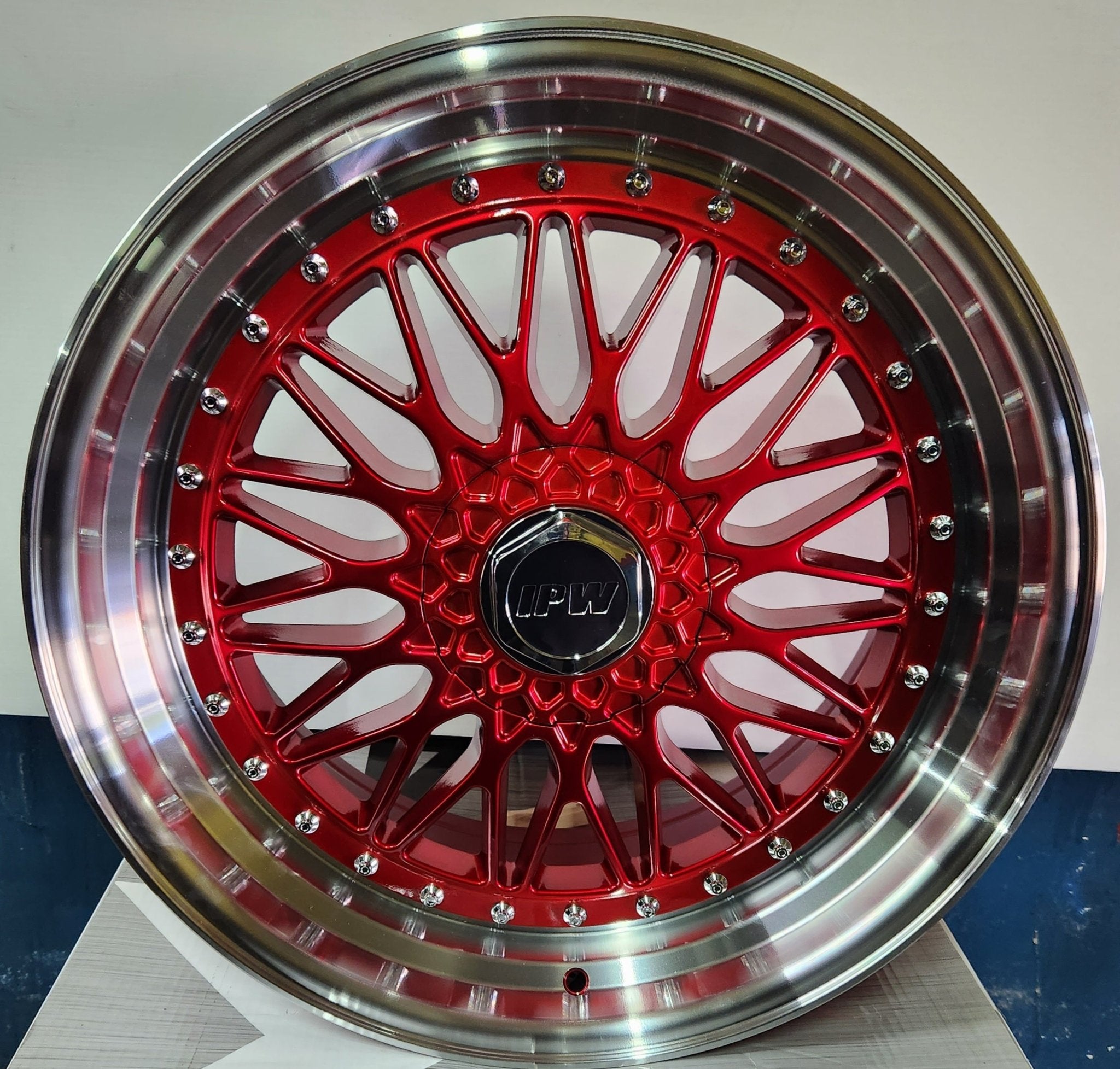 W883 WHEELS RML 20X9.5 5X120 - 5X114.3 RED MACHINED LIP - Gun Hill Tire House (WTW - WHOLESALE TIRES & WHEELS)