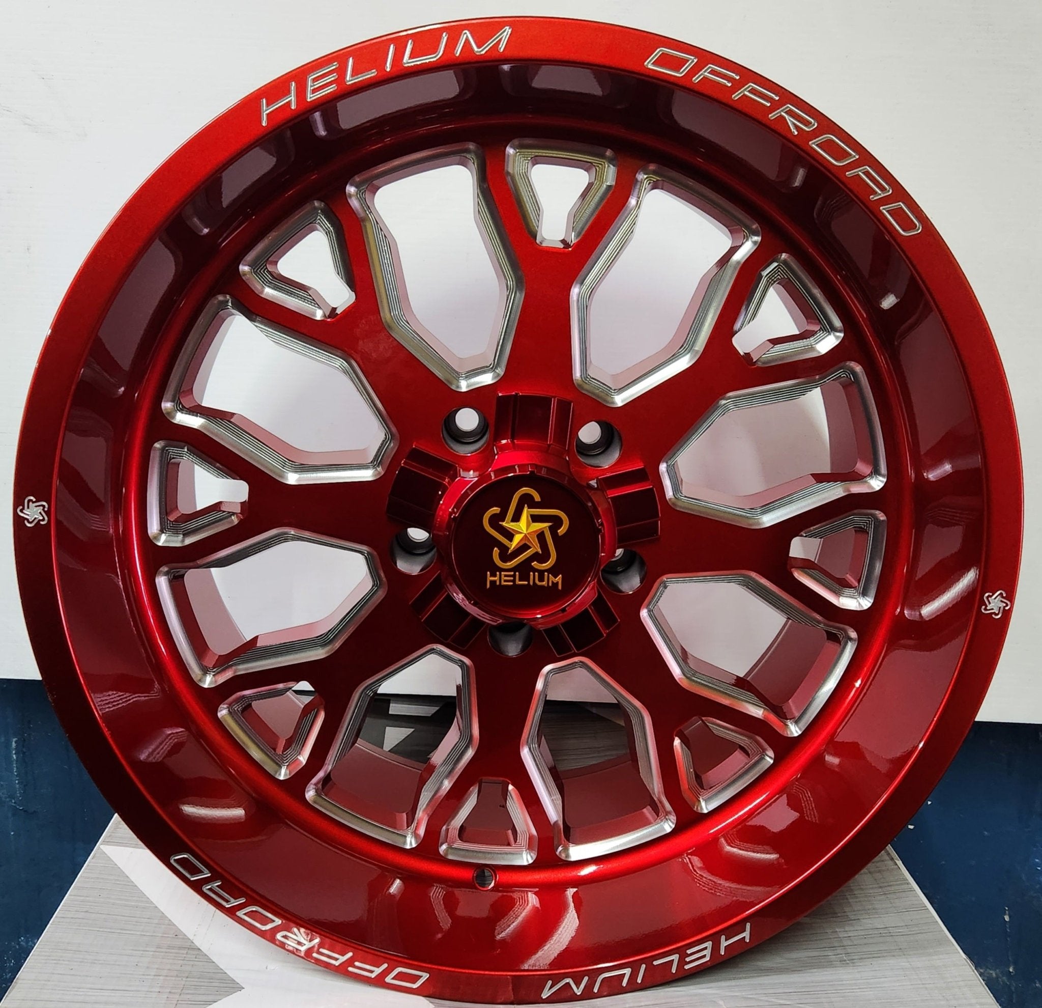HELIUM HC - 1 - RM 20X10 5X127 5X139.7 CANDY RED MACHINED MILLING - Gun Hill Tire House (WTW - WHOLESALE TIRES & WHEELS)