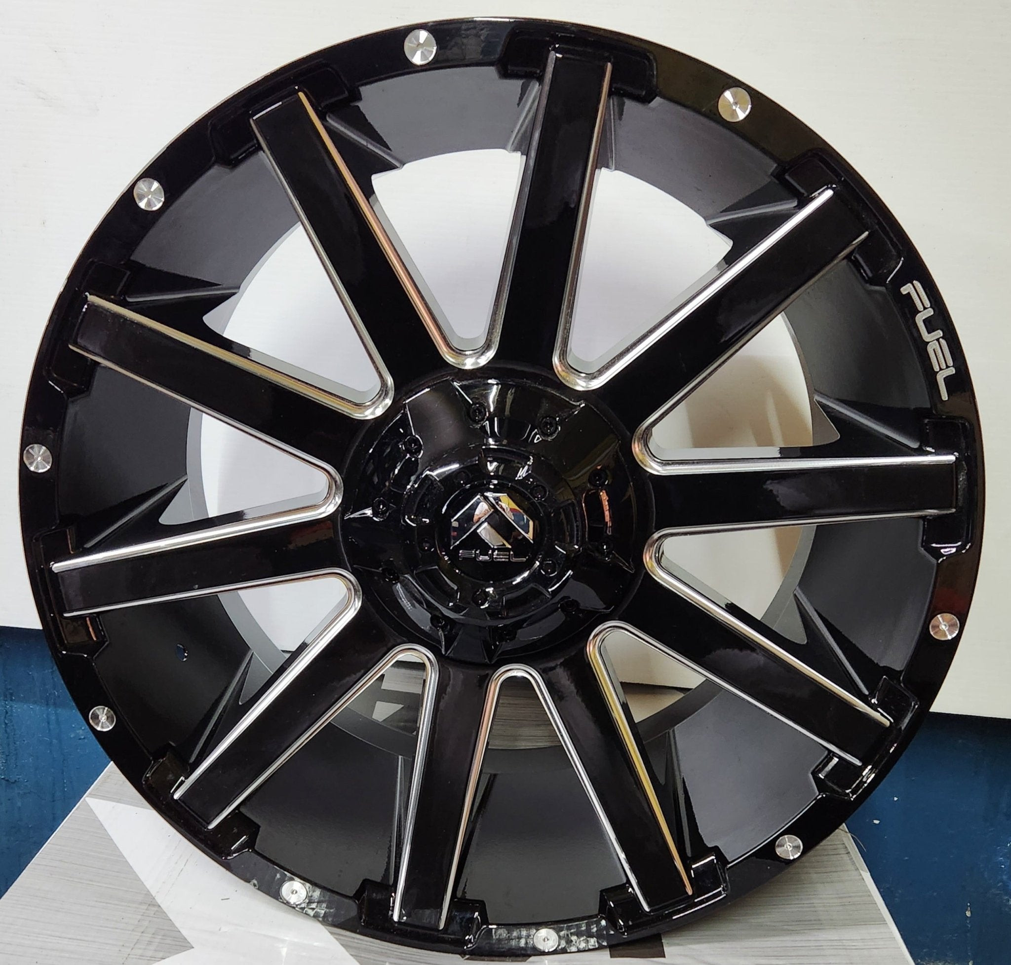 FUEL D61 20X9 6X120 6X139.7 GLOSS BLACK MILLED - Gun Hill Tire House (WTW - WHOLESALE TIRES & WHEELS)