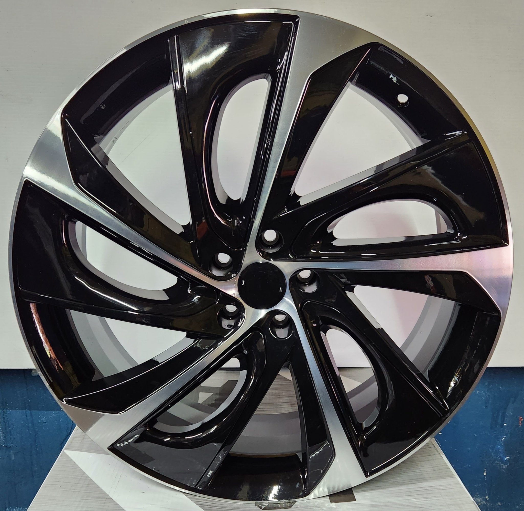 LEX 69402 HYBRID WHEELS 22X8.0 5X114.3 BLACK MACHINED FACE BLACK INSERTS - Gun Hill Tire House (WTW - WHOLESALE TIRES & WHEELS)