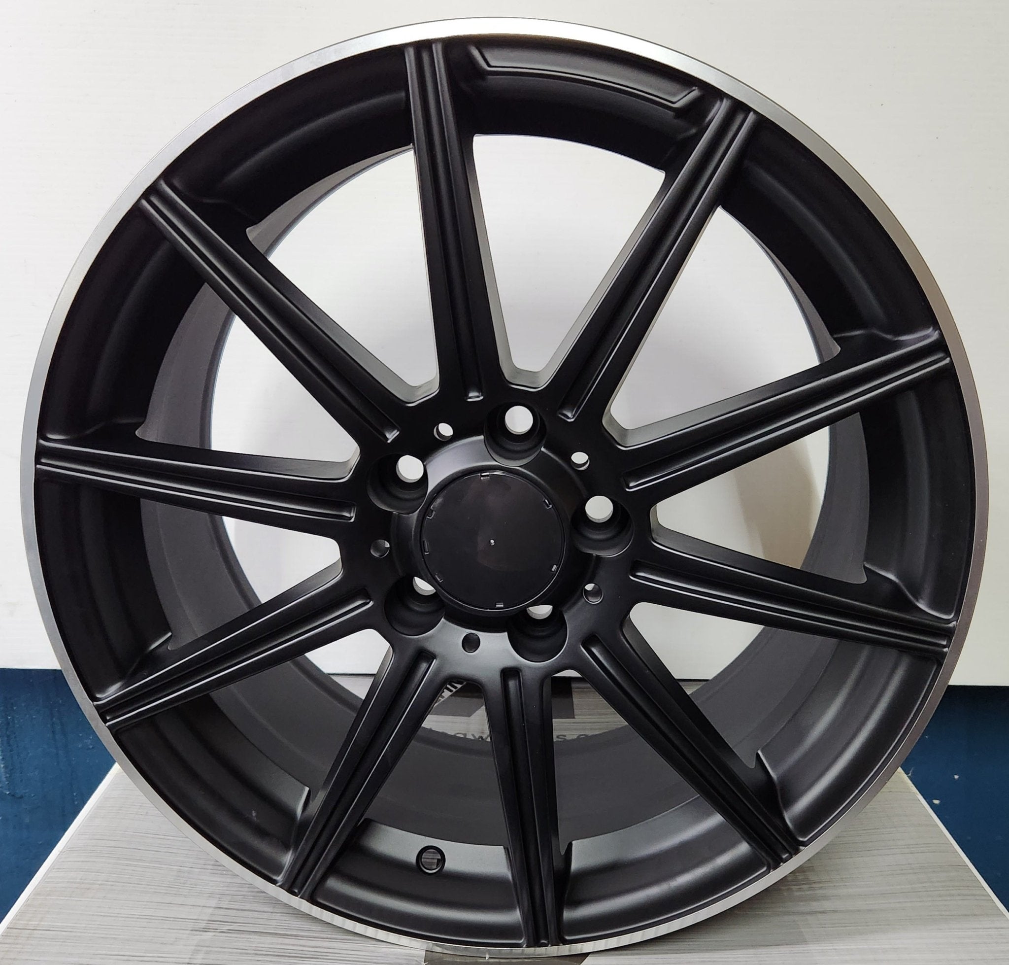 OE 1047 17X8.0 5X112 MATTE BLACK MACHINED LINE - Gun Hill Tire House (WTW - WHOLESALE TIRES & WHEELS)