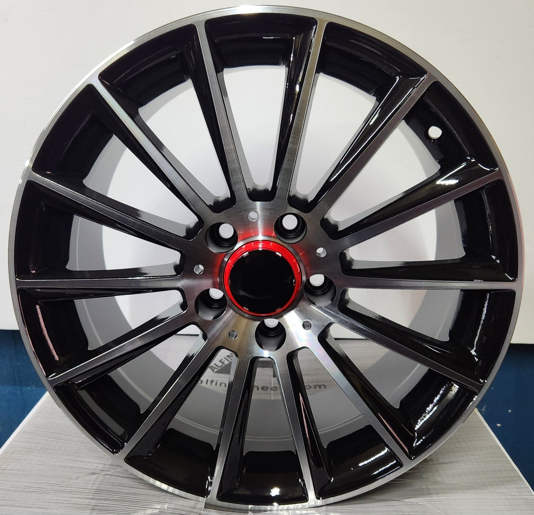 OE 1711 W813 17X8.0 5X112 PIANO BLACK MACHINED FACE - Gun Hill Tire House (WTW - WHOLESALE TIRES & WHEELS)