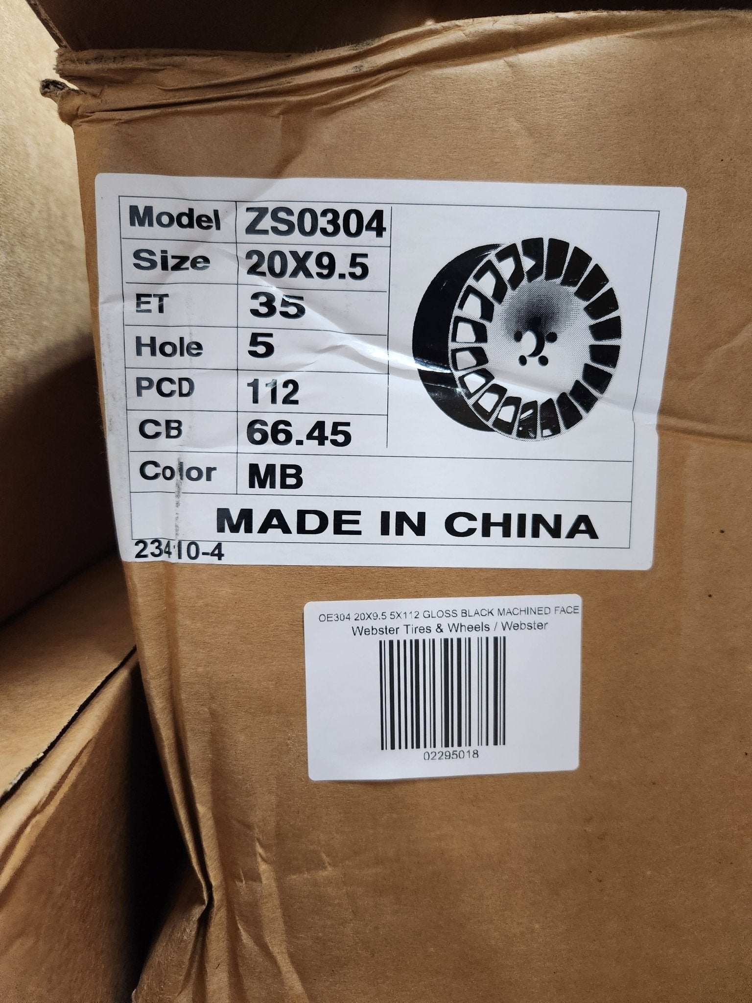 OE304 20x9.5 5x112 GLOSS BLACK MACHINED FACE - Gun Hill Tire House (WTW - WHOLESALE TIRES & WHEELS)