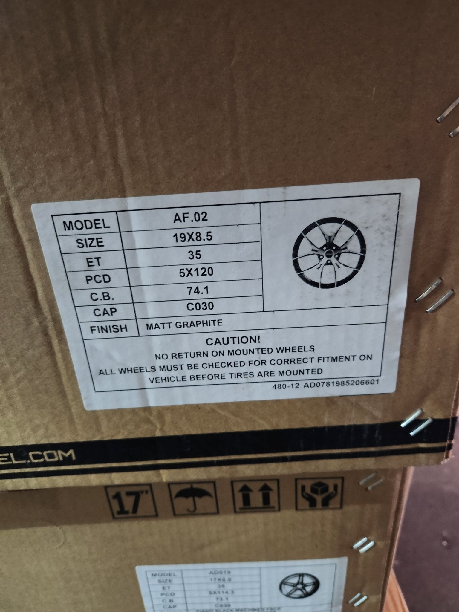 AF02 19X8.5 5X120 MATT GRAPHITE - Gun Hill Tire House (WTW - WHOLESALE TIRES & WHEELS)