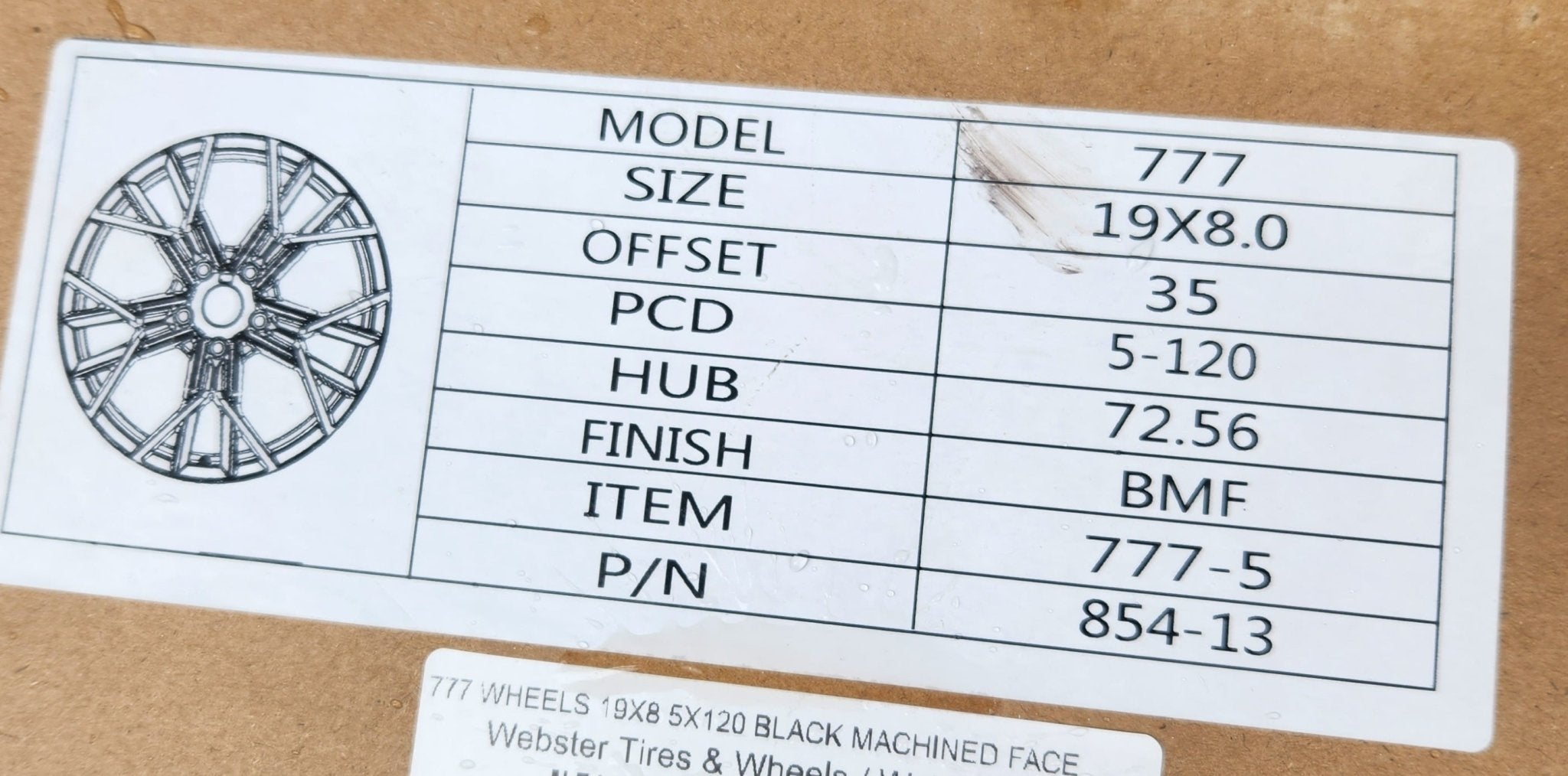 777 WHEELS 19X8 5X120 BLACK MACHINED FACE - Gun Hill Tire House (WTW - WHOLESALE TIRES & WHEELS)