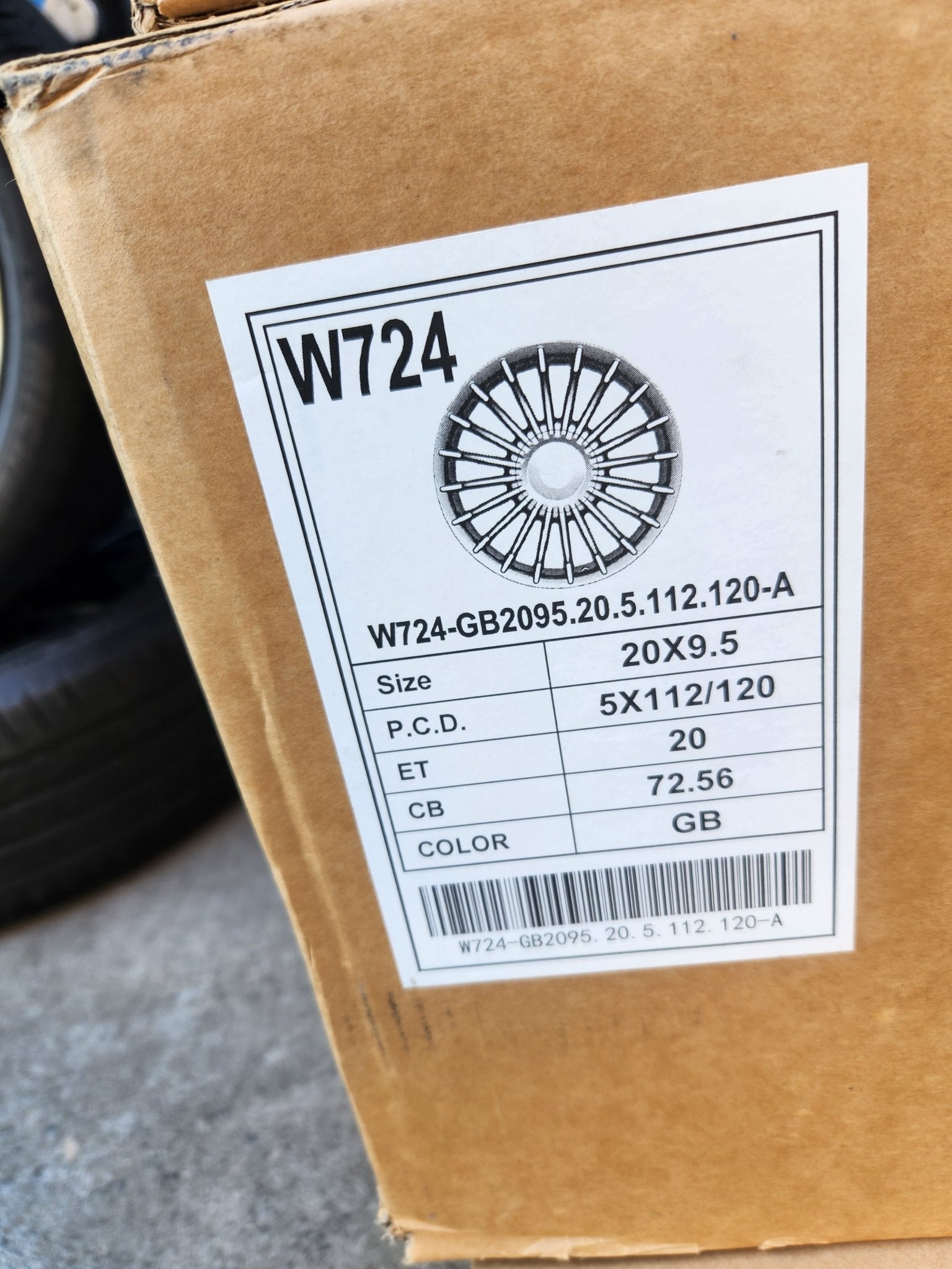 W724 WHEELS 20X9.5 5X112 5X120 GLOSS BLACK - Gun Hill Tire House (WTW - WHOLESALE TIRES & WHEELS)