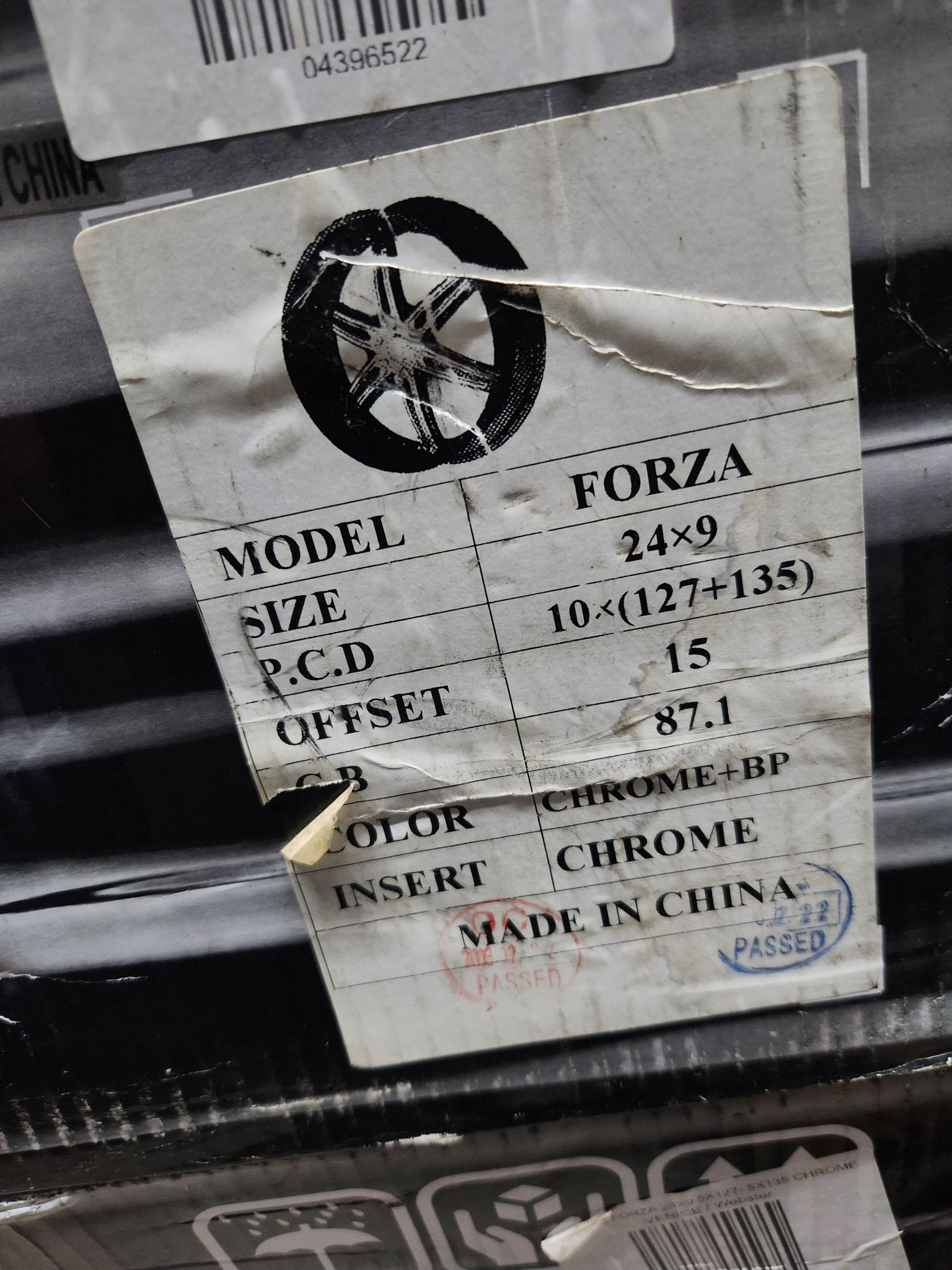 FORZA 24X9 5X127/ 5X135 CHROME - Gun Hill Tire House (WTW - WHOLESALE TIRES & WHEELS)