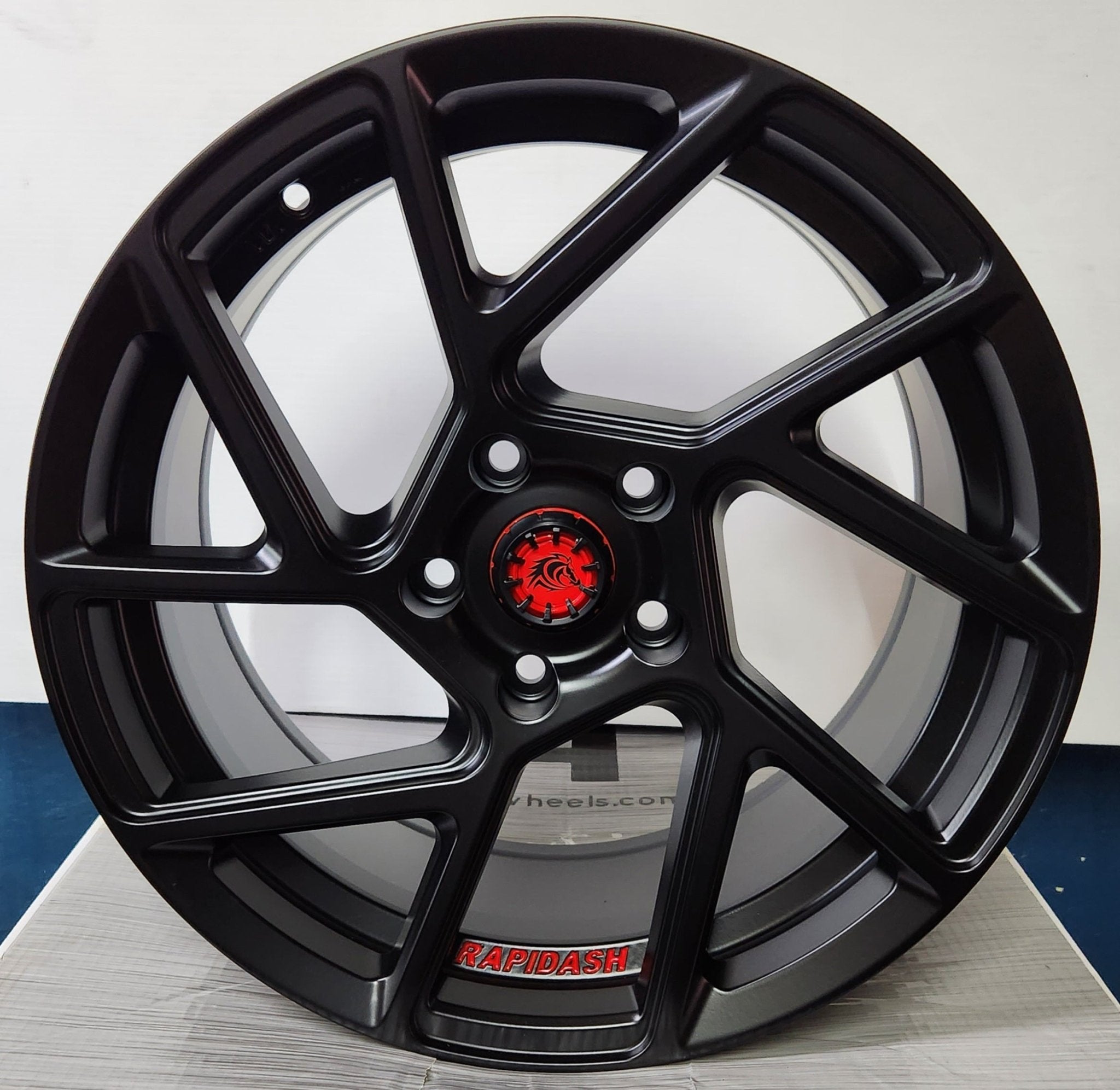 RAPIDASH RD - V9 17X8.0 5X114.3 MATT BLACK WITH RED LETTERING - Gun Hill Tire House (WTW - WHOLESALE TIRES & WHEELS)