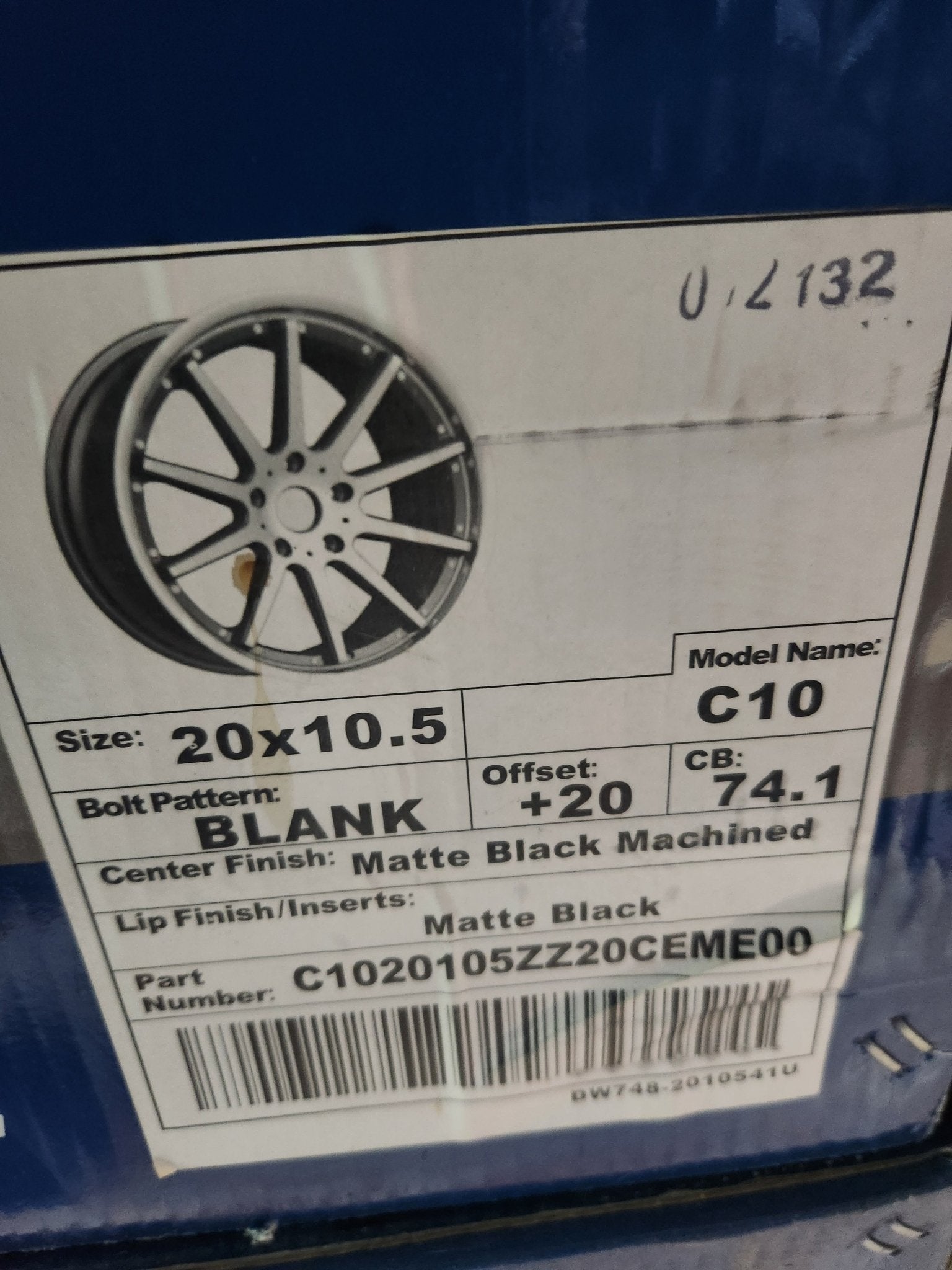 RENNEN C10 20X10.5 BLANK MATTE BLACK MACHINED - Gun Hill Tire House (WTW - WHOLESALE TIRES & WHEELS)