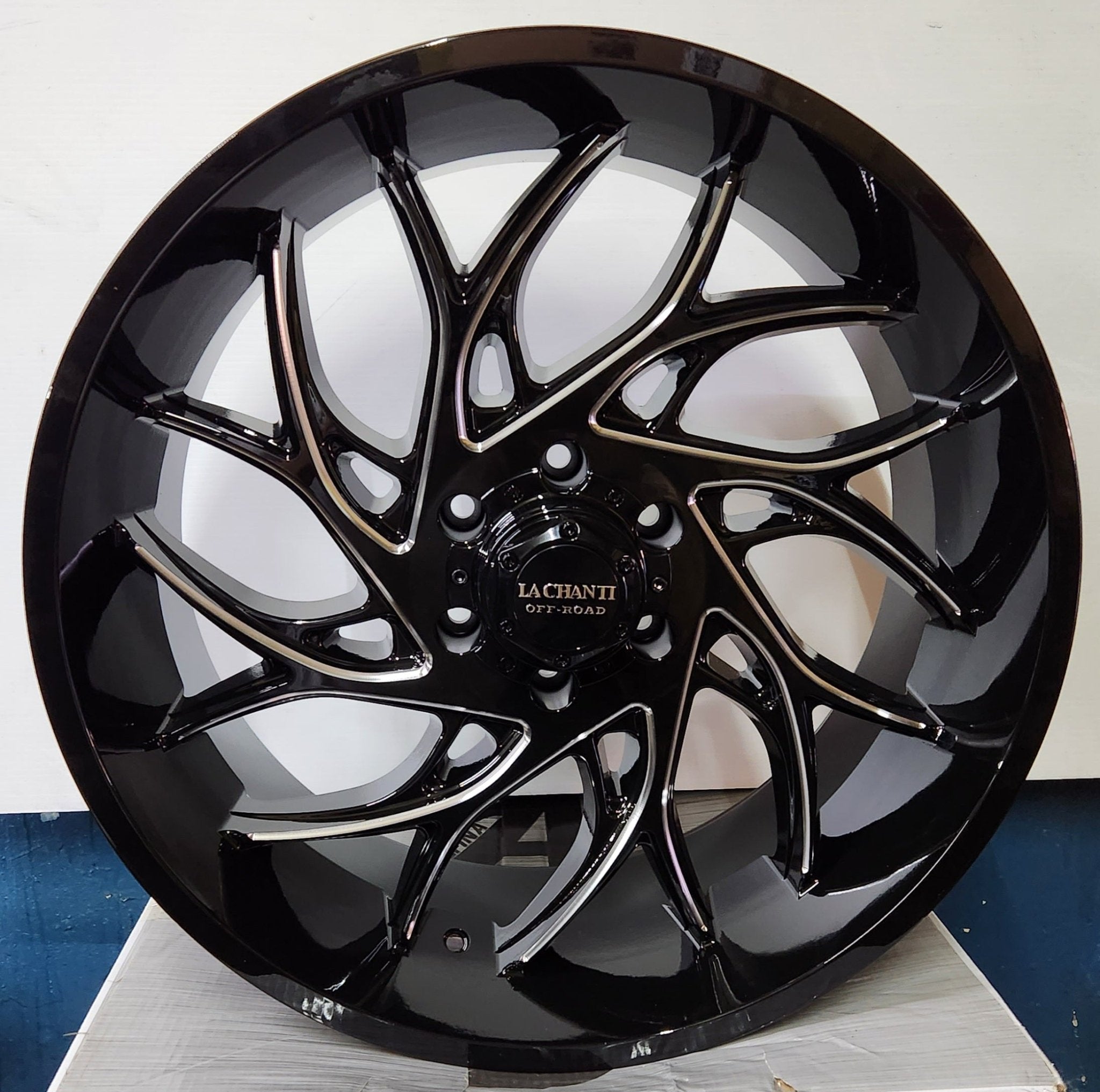 W922 WHEELS 22X10 6X139.7 GLOS BLACK MILLING - Gun Hill Tire House (WTW - WHOLESALE TIRES & WHEELS)