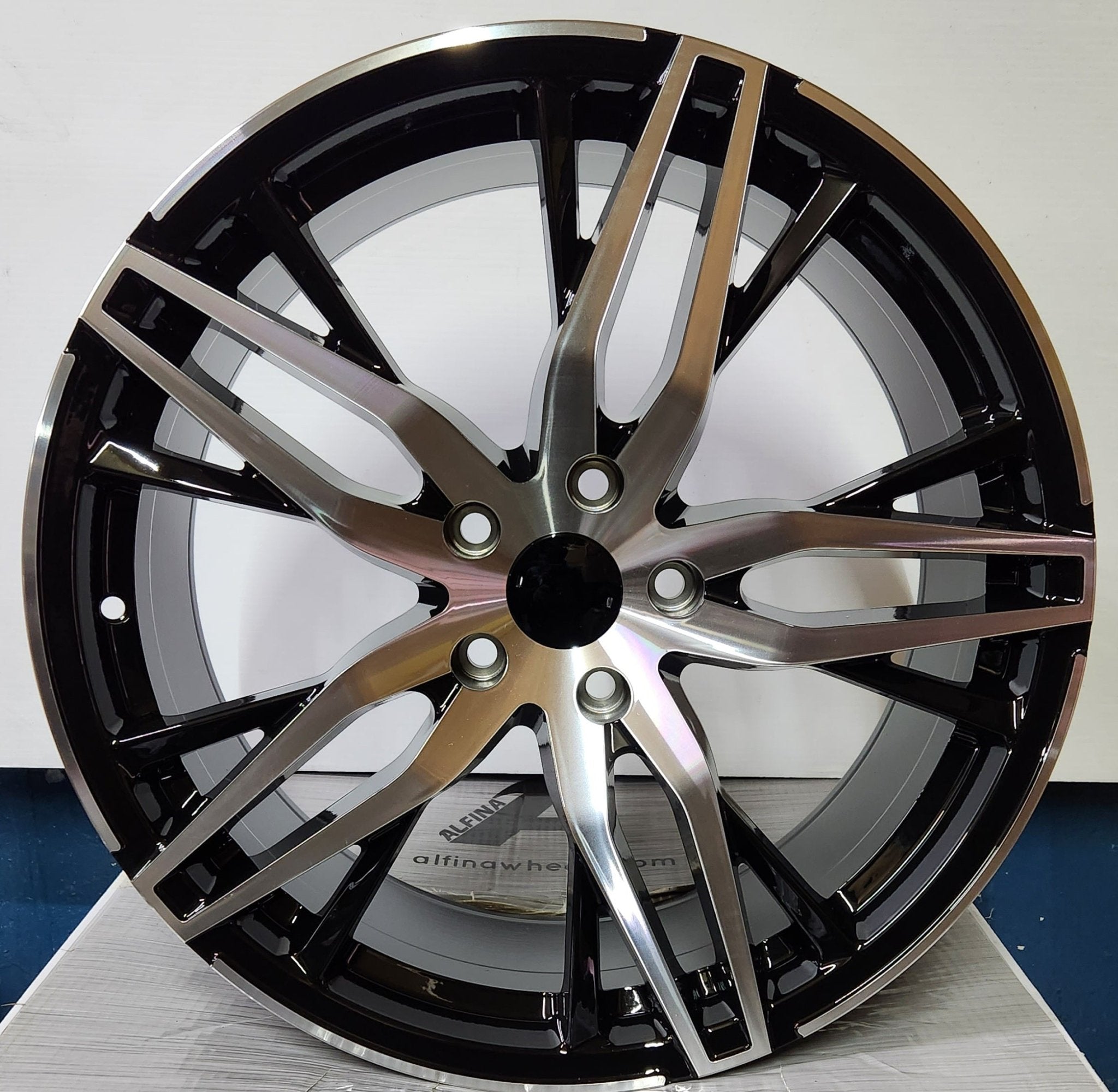 ZS070 ACCORD STAR SHAPE 19X8.5 5X114.3 BLACK MACHINE FACE - Gun Hill Tire House (WTW - WHOLESALE TIRES & WHEELS)