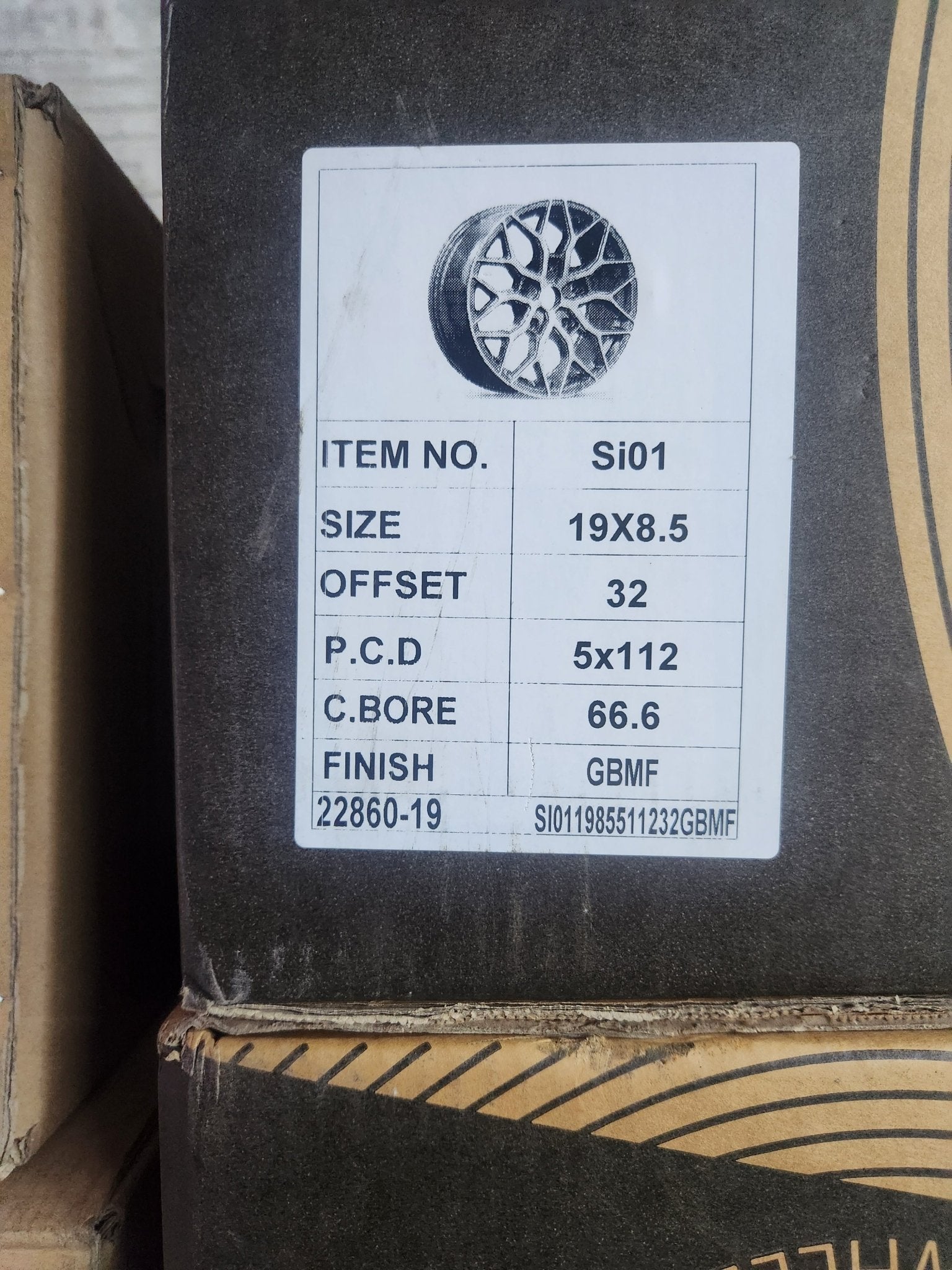 OE - 0319 SI01 19X8.5 5X112 BLACK MACHINED FACE - Gun Hill Tire House (WTW - WHOLESALE TIRES & WHEELS)