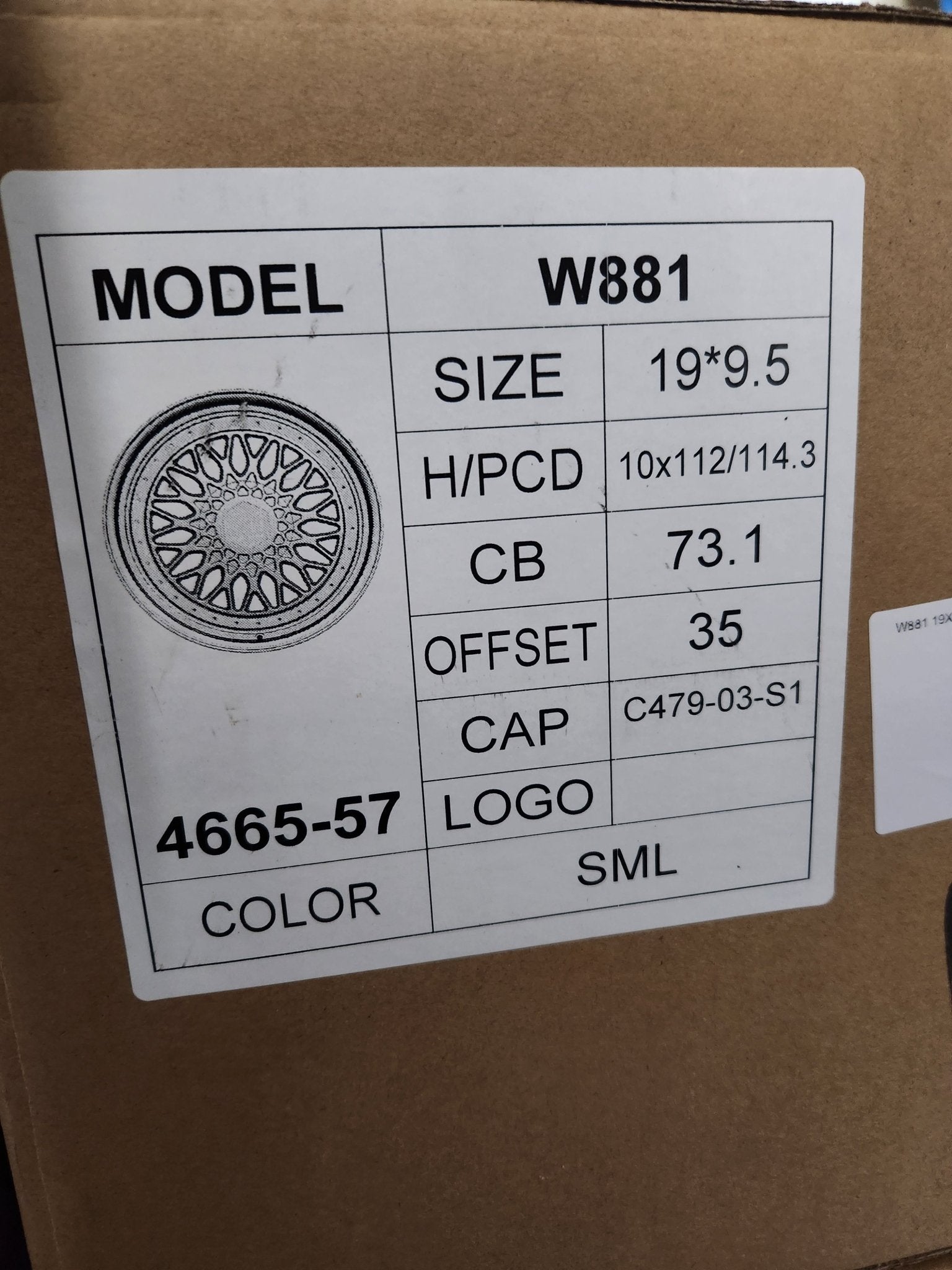 W881 WHEELS 19X9.5 5X112 5X114.3 SILVER MACHINED FACE - Gun Hill Tire House (WTW - WHOLESALE TIRES & WHEELS)