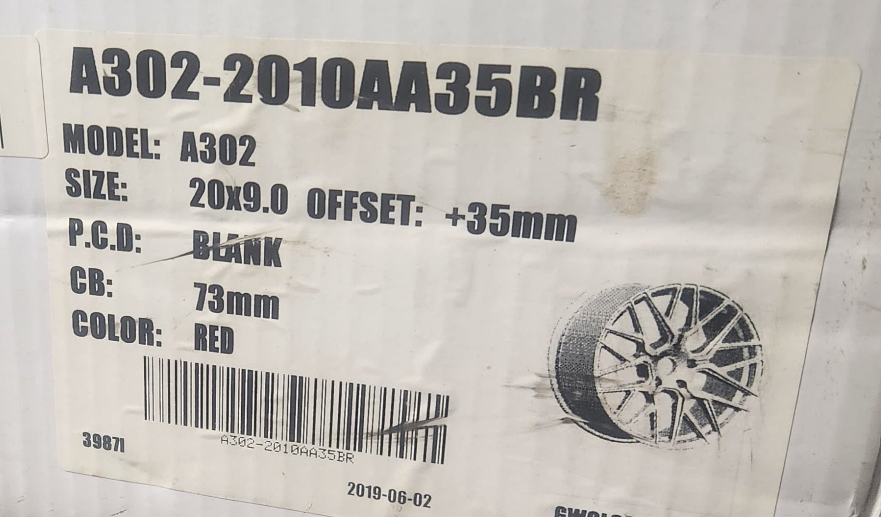 ALFINA AF302 20X10 BLANK RED - Gun Hill Tire House (WTW - WHOLESALE TIRES & WHEELS)