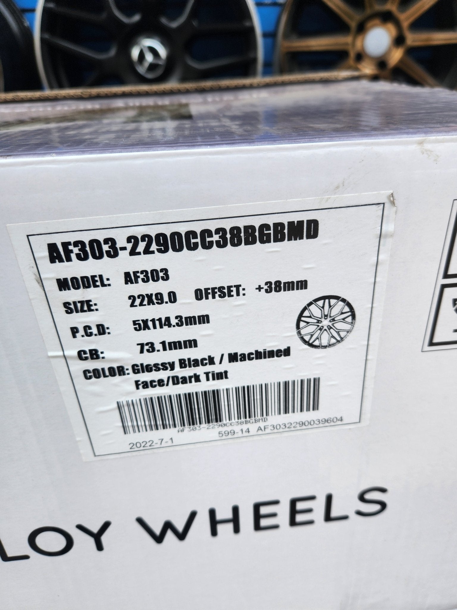 ALFINA AF303 22x9.0 5x114.3 GLOSS BLACK MACHINED FACE DARK TINT - Gun Hill Tire House (WTW - WHOLESALE TIRES & WHEELS)