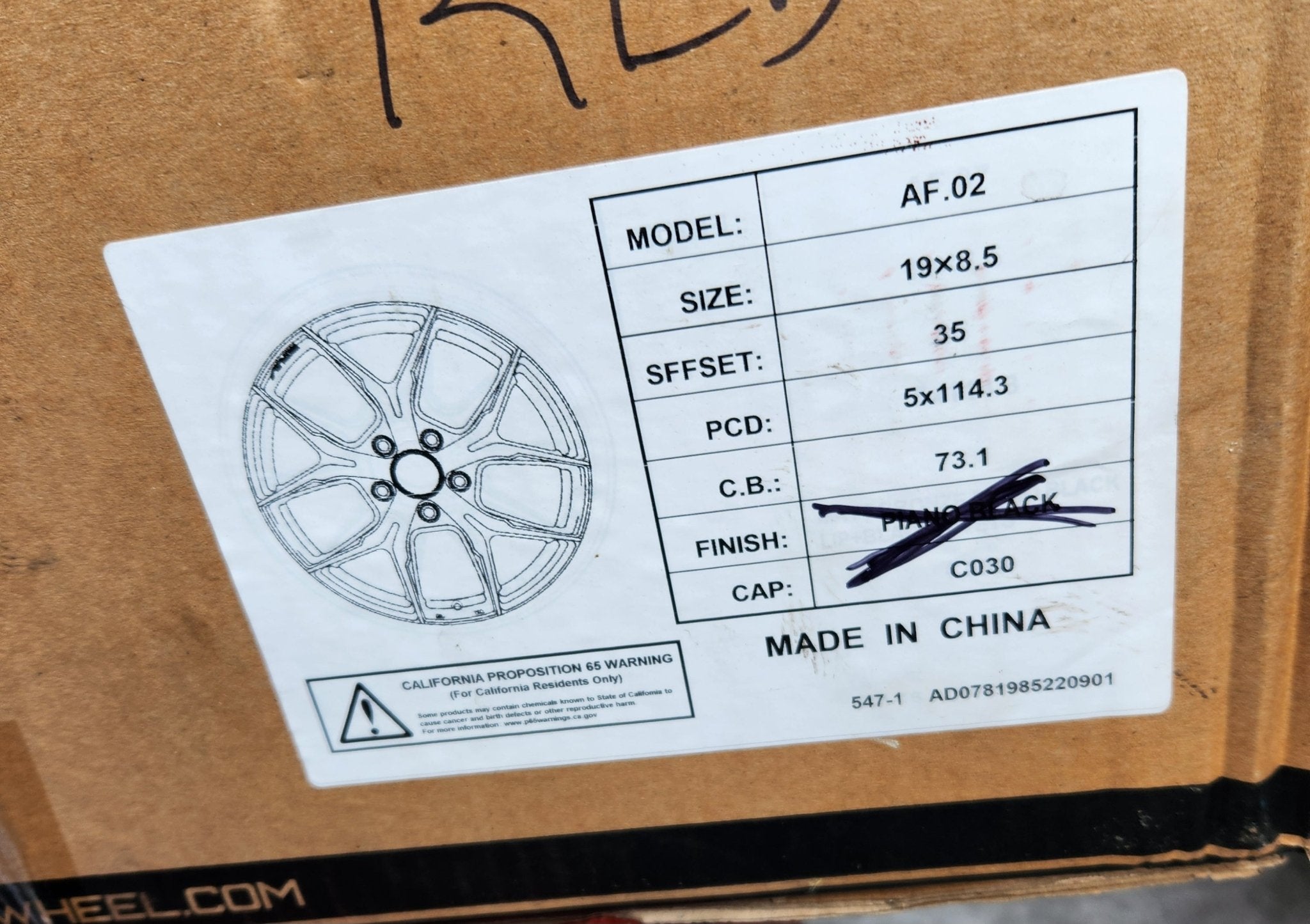 AF02 19X8.5 5X114.3 BLACK MACHINE RED - Gun Hill Tire House (WTW - WHOLESALE TIRES & WHEELS)