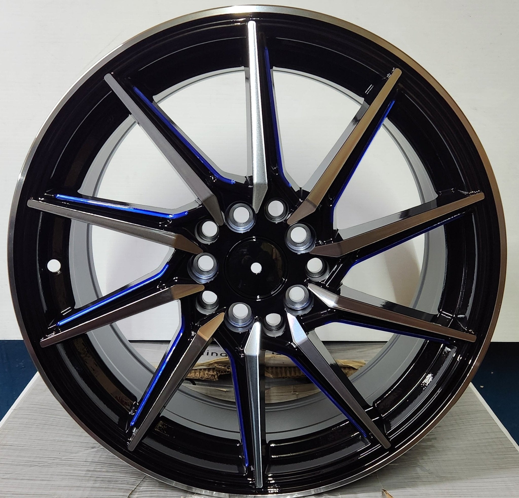 PEGASUS VS - 110 16x7.0 5x100 5x114.3 GLOSS BLACK MACHINED FACE BLUE MILLED - Gun Hill Tire House (WTW - WHOLESALE TIRES & WHEELS)