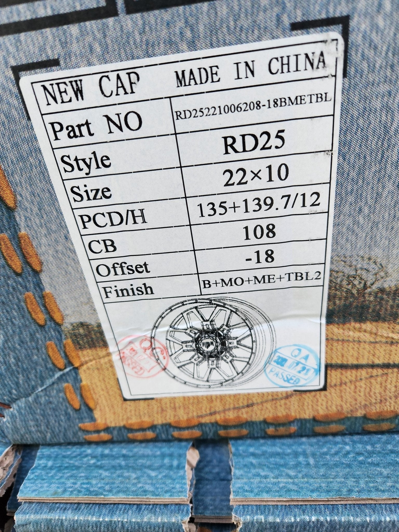 RD25 22X10 6X135 6X139.7 BLUE - Gun Hill Tire House (WTW - WHOLESALE TIRES & WHEELS)