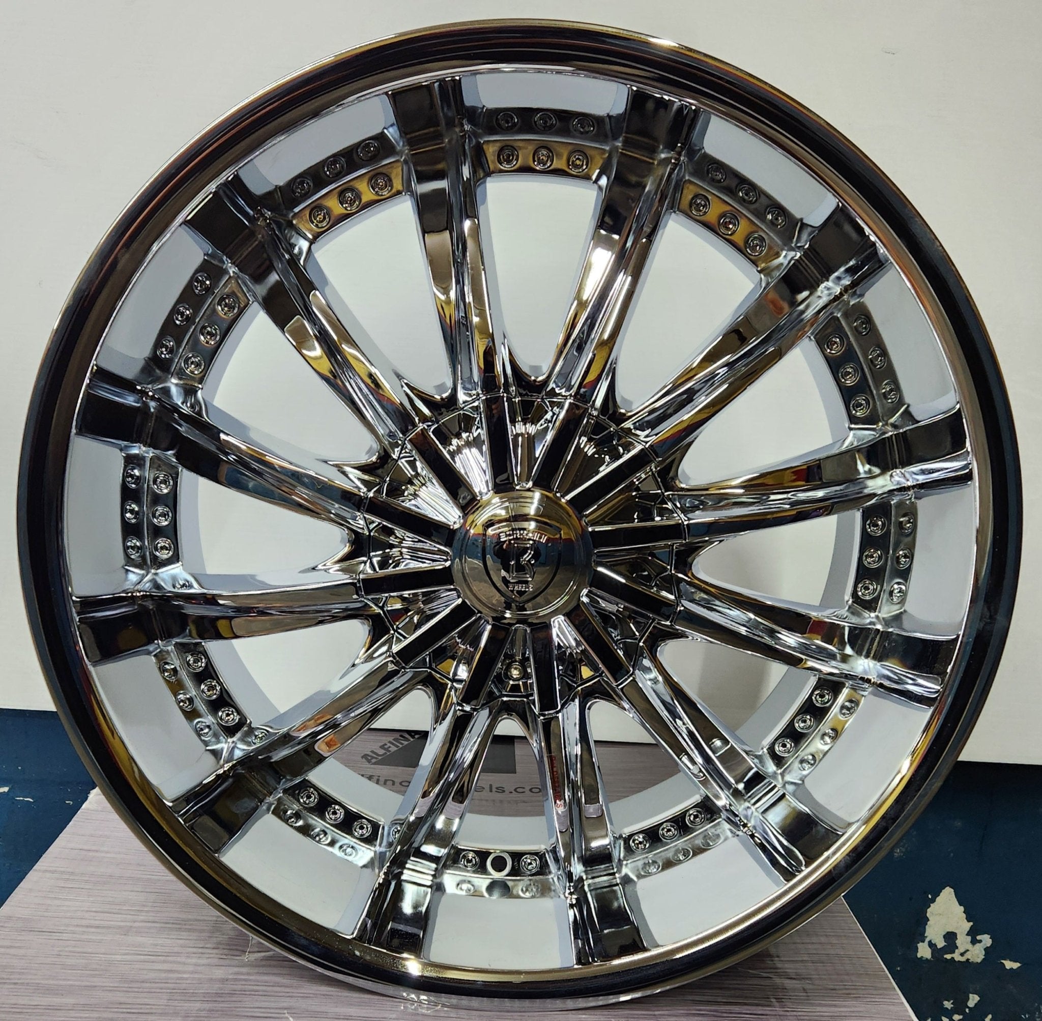 BORGHINI B19 WHEELS 20X8.5 5X114.3 5X120 CHROME - Gun Hill Tire House (WTW - WHOLESALE TIRES & WHEELS)