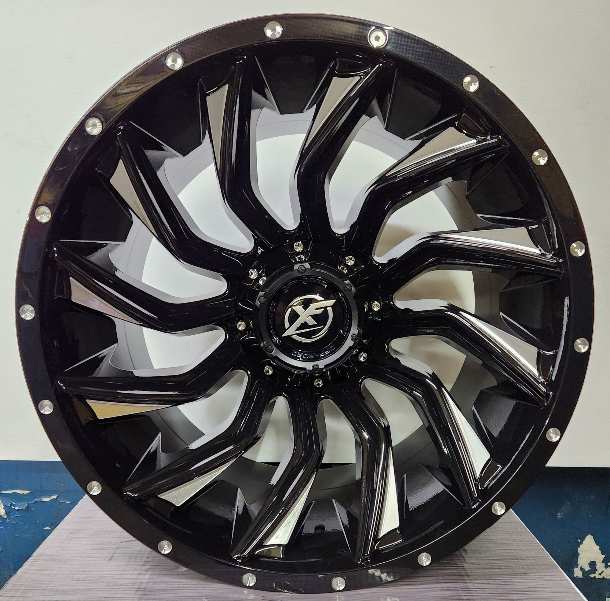 XF224 20X12 5X114.3 5X127 PIANO BLACK MACHINED MILLED - Gun Hill Tire House (WTW - WHOLESALE TIRES & WHEELS)