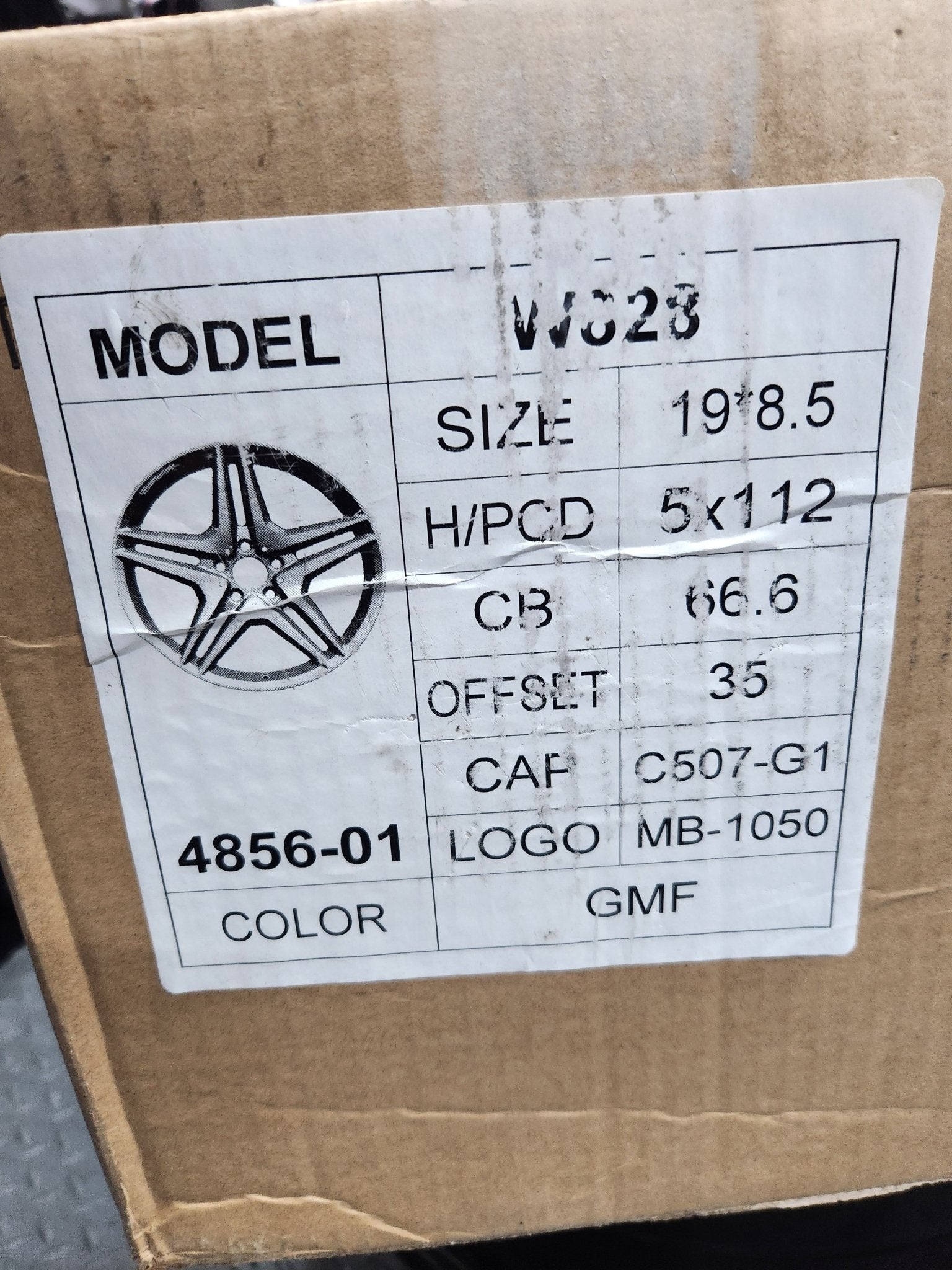 W828 19X8.5 5X112 GUNMETAL FACE - Gun Hill Tire House (WTW - WHOLESALE TIRES & WHEELS)