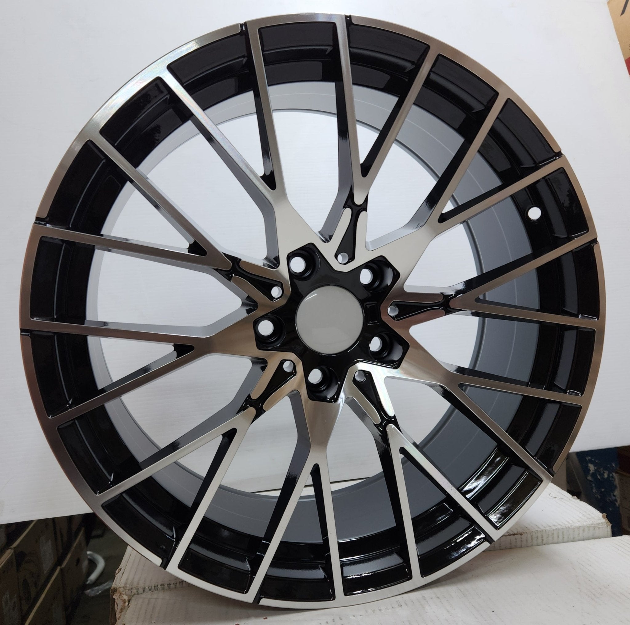 WHEELS OE22260 - 12 788M STYLE 19X8.5 5X120 PIANO BLACK MACHINED FACE - Gun Hill Tire House (WTW - WHOLESALE TIRES & WHEELS)