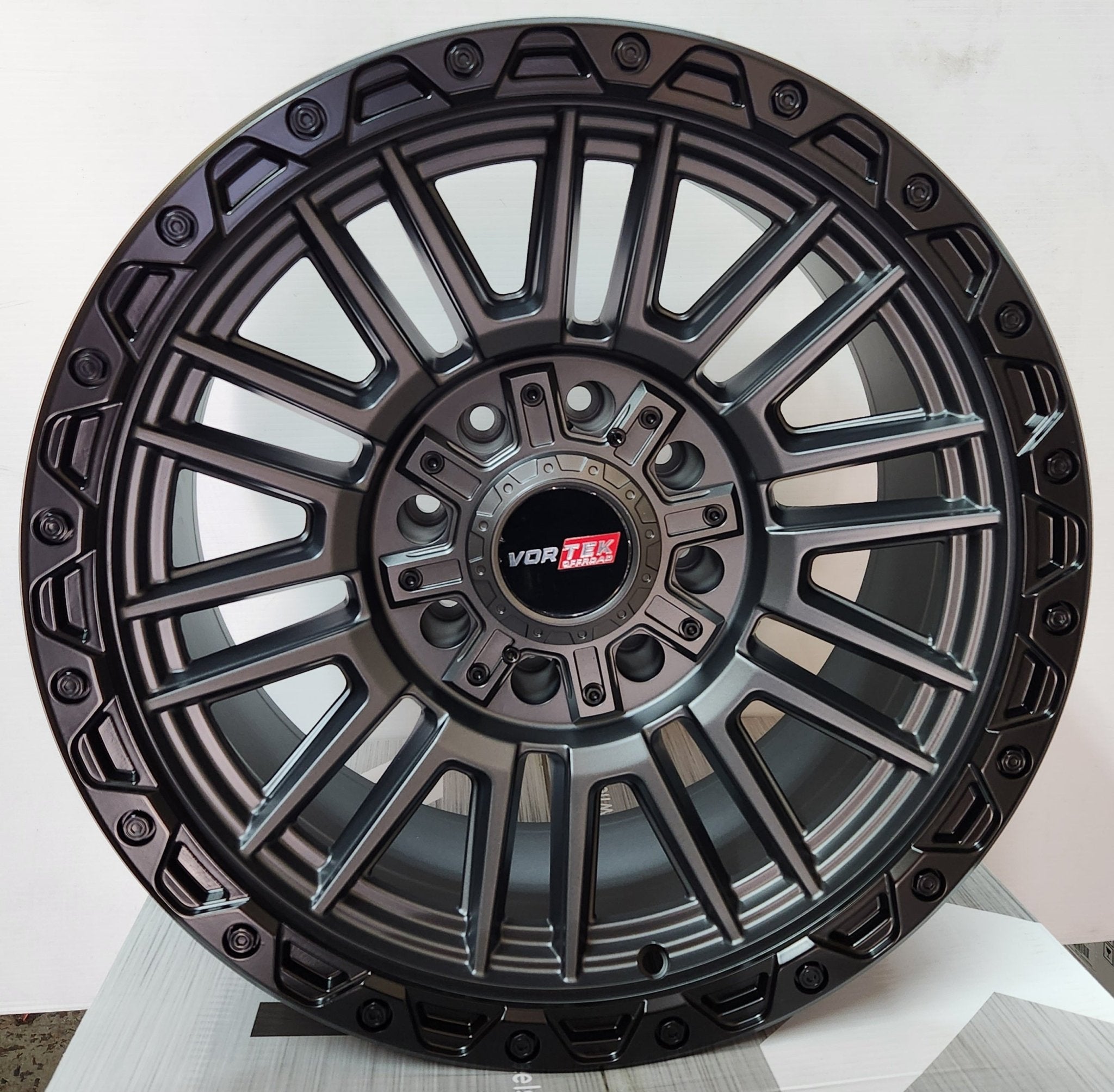 VORTEK VRT - 604 20X9.5 8X165 8X170 MATTE TITANIUM BLK BEAD RING - Gun Hill Tire House (WTW - WHOLESALE TIRES & WHEELS)