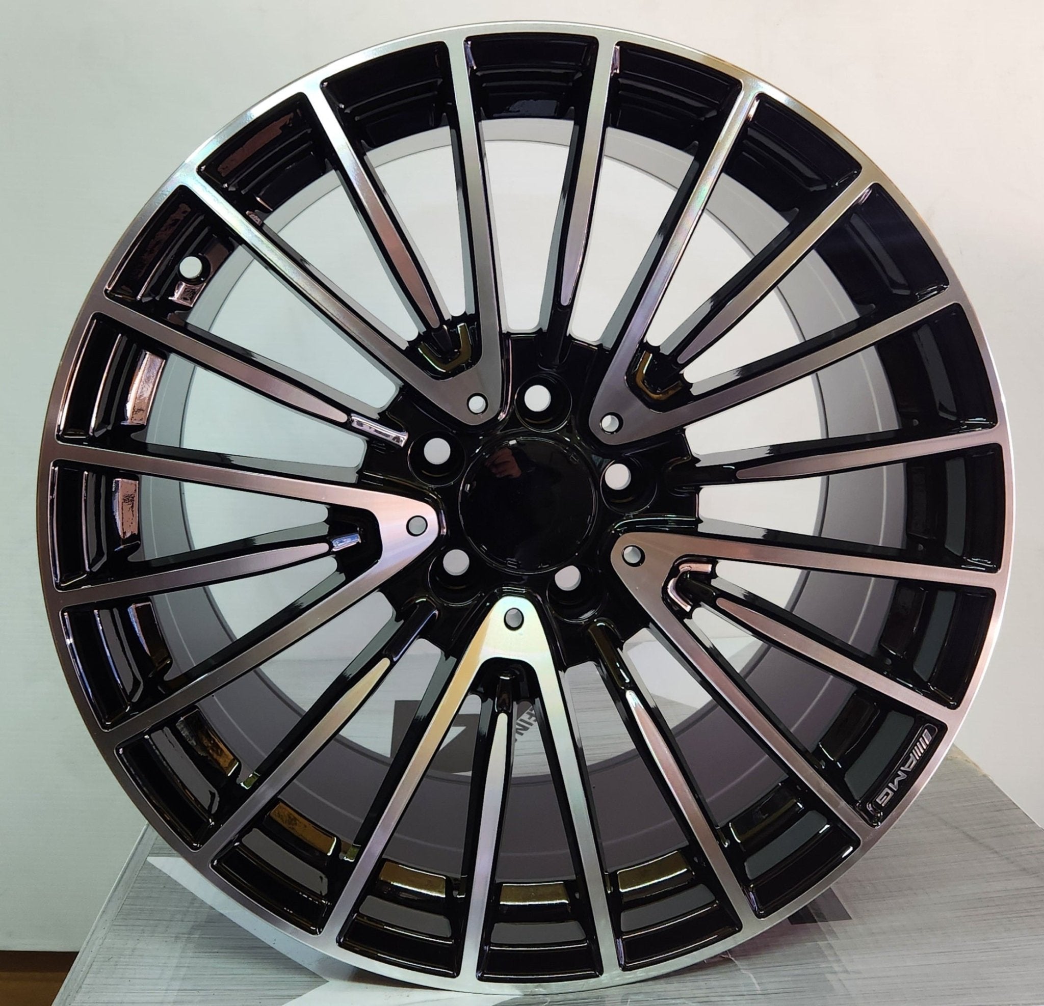 BC8337F POSEIDON STYLE 18x8.5 5x112 FLOW FORM GLOSS BLACK MACHINED FACE (STAGGERED) - Gun Hill Tire House (WTW - WHOLESALE TIRES & WHEELS)