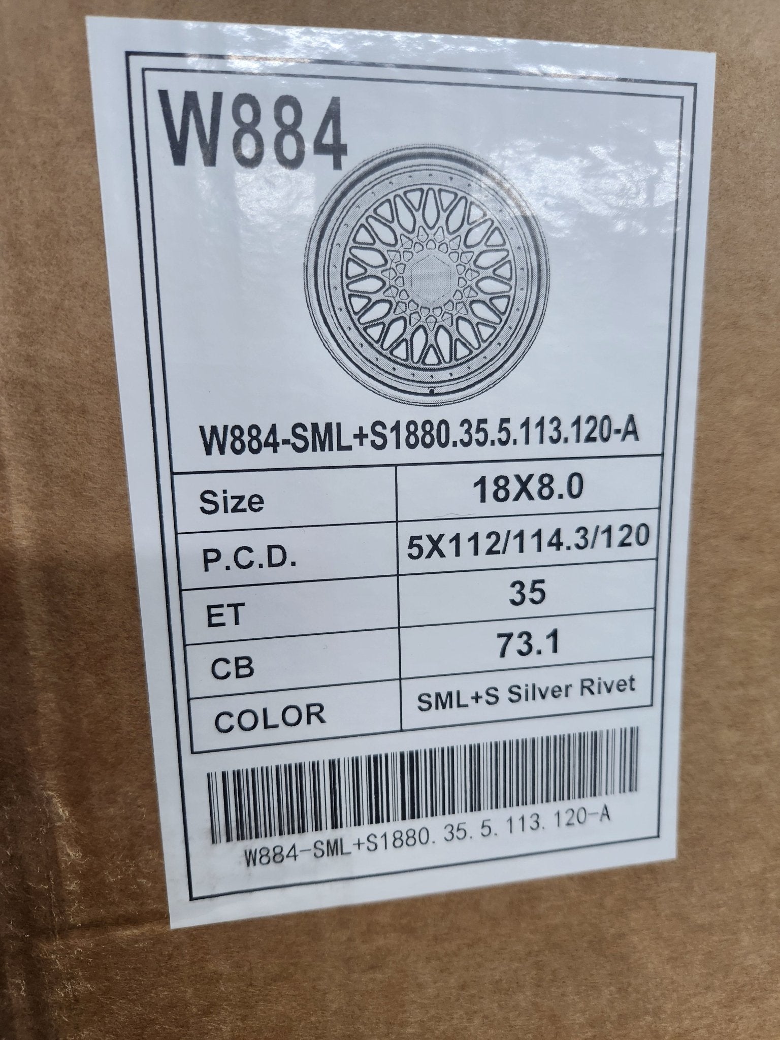 W884 18x8.0 5x112 / 5x114.3 / 5x120 SILVER MACHINED LIP - Gun Hill Tire House (WTW - WHOLESALE TIRES & WHEELS)