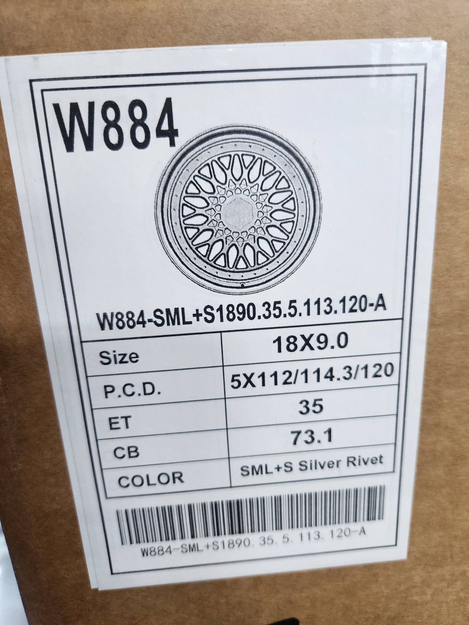 W884 18x9.0 5x112 / 5x114.3 / 5x120 SILVER MACHINED LIP - Gun Hill Tire House (WTW - WHOLESALE TIRES & WHEELS)