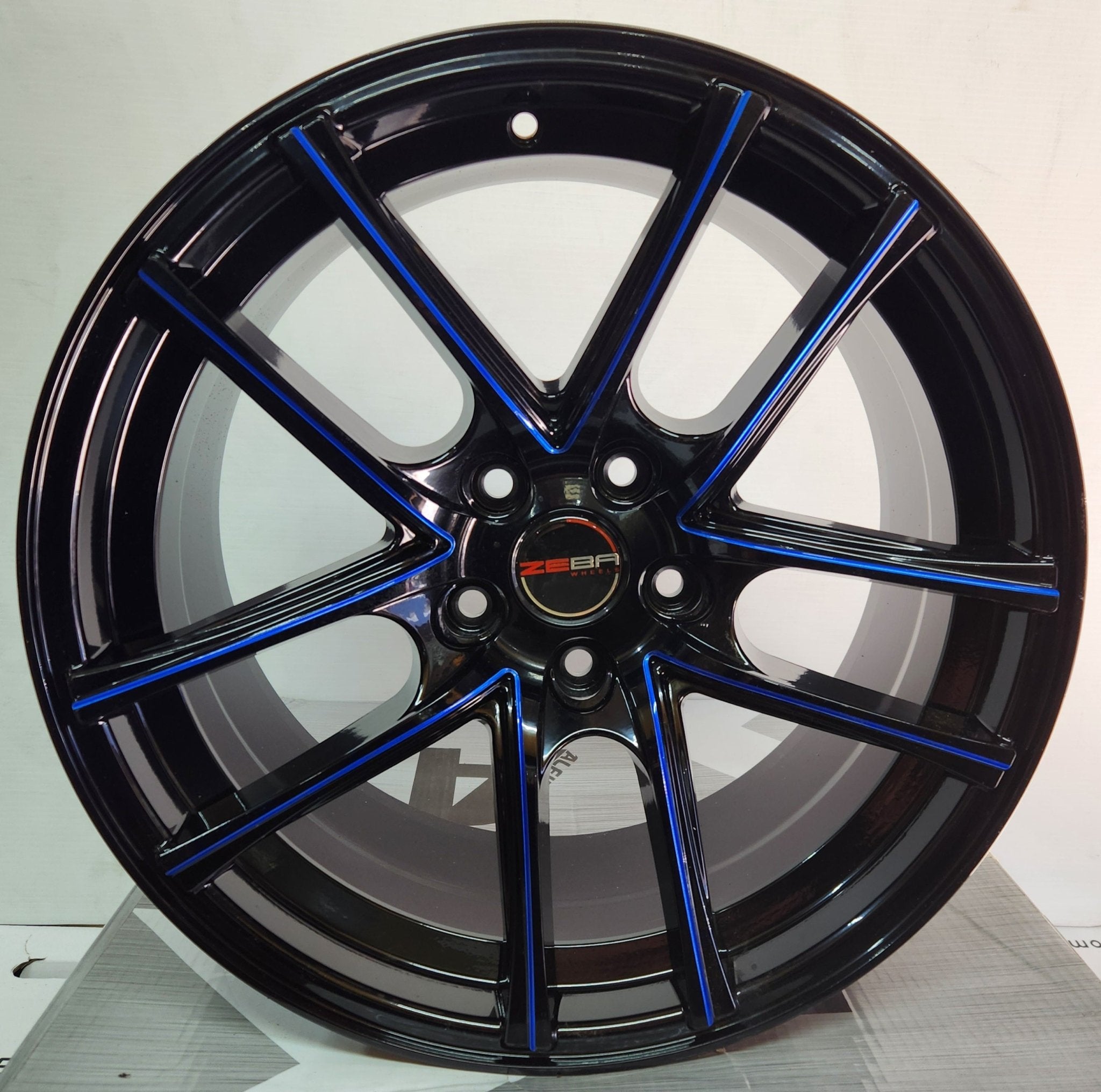 GWG G38 18X8.0 5X114.3 BLACK BLUE MILL - Gun Hill Tire House (WTW - WHOLESALE TIRES & WHEELS)