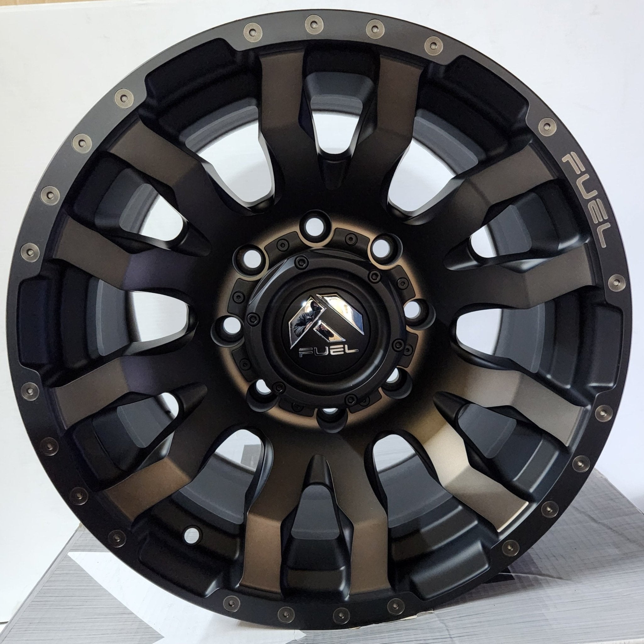 FUEL D674 17X9 8X170 MATTE BLACK MACHINED TINT CLEAR - Gun Hill Tire House (WTW - WHOLESALE TIRES & WHEELS)