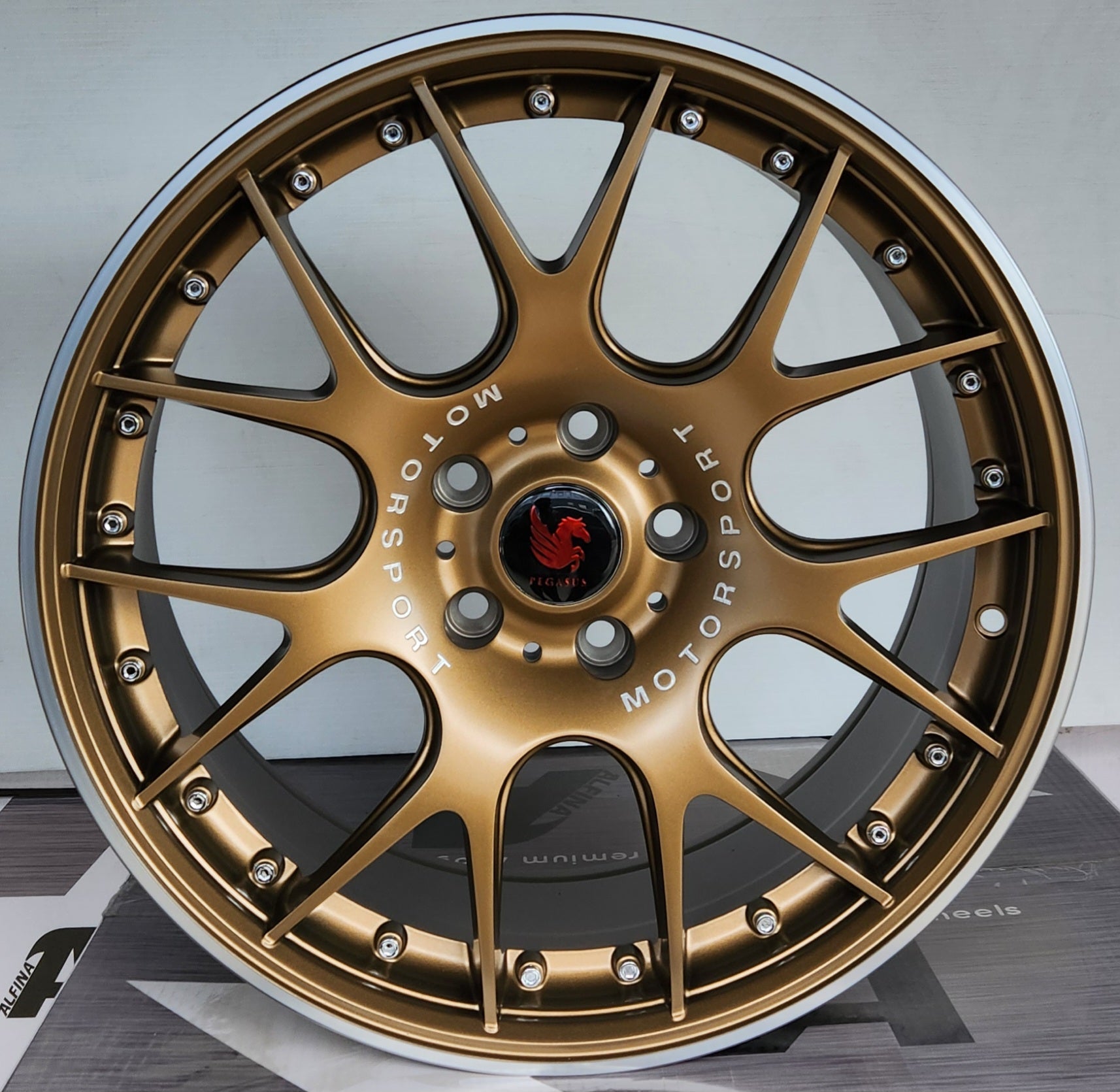 OE - 0278 18x8.0 5x112 5x114.3 MATTE BLACK BRONZE LINE LiP - Gun Hill Tire House (WTW - WHOLESALE TIRES & WHEELS)