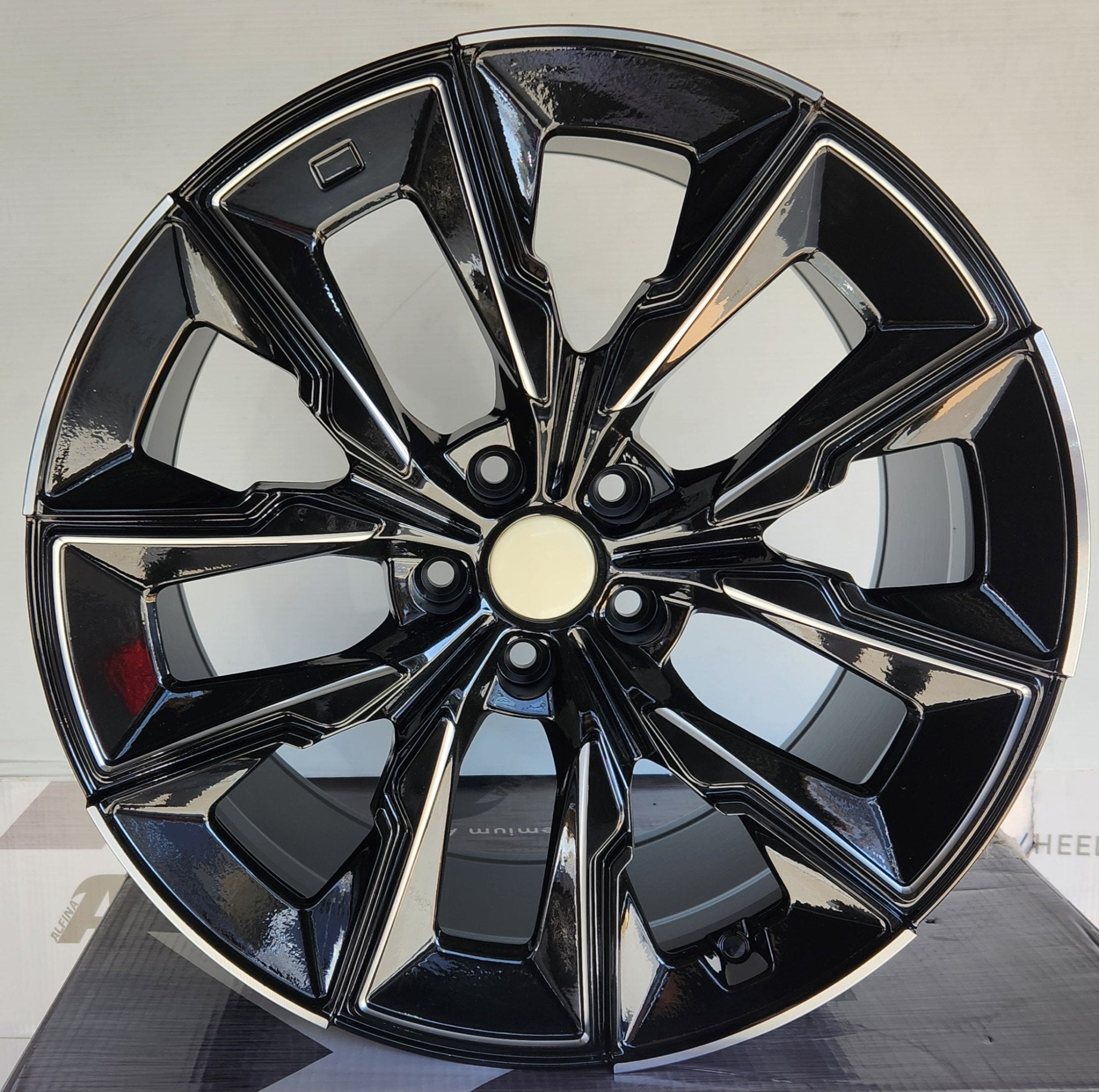 OE - 538 909M STYLE 19x8.5 5x112 GLOSS BLACK MILLED SPOKES - Gun Hill Tire House (WTW - WHOLESALE TIRES & WHEELS)
