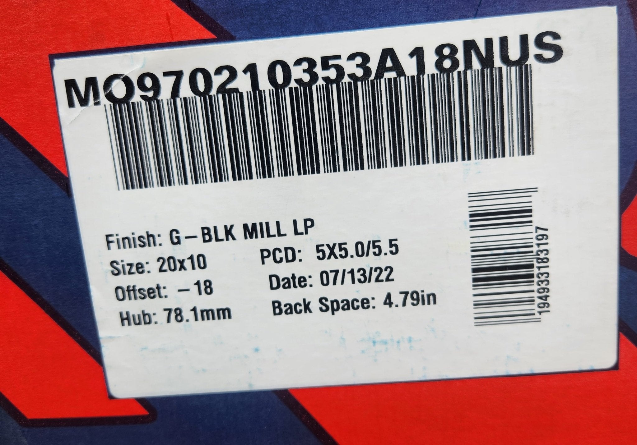 MOTO M097 20X10 5X127 5X139.7 GLOSS BLACK MILL LIP - Gun Hill Tire House (WTW - WHOLESALE TIRES & WHEELS)