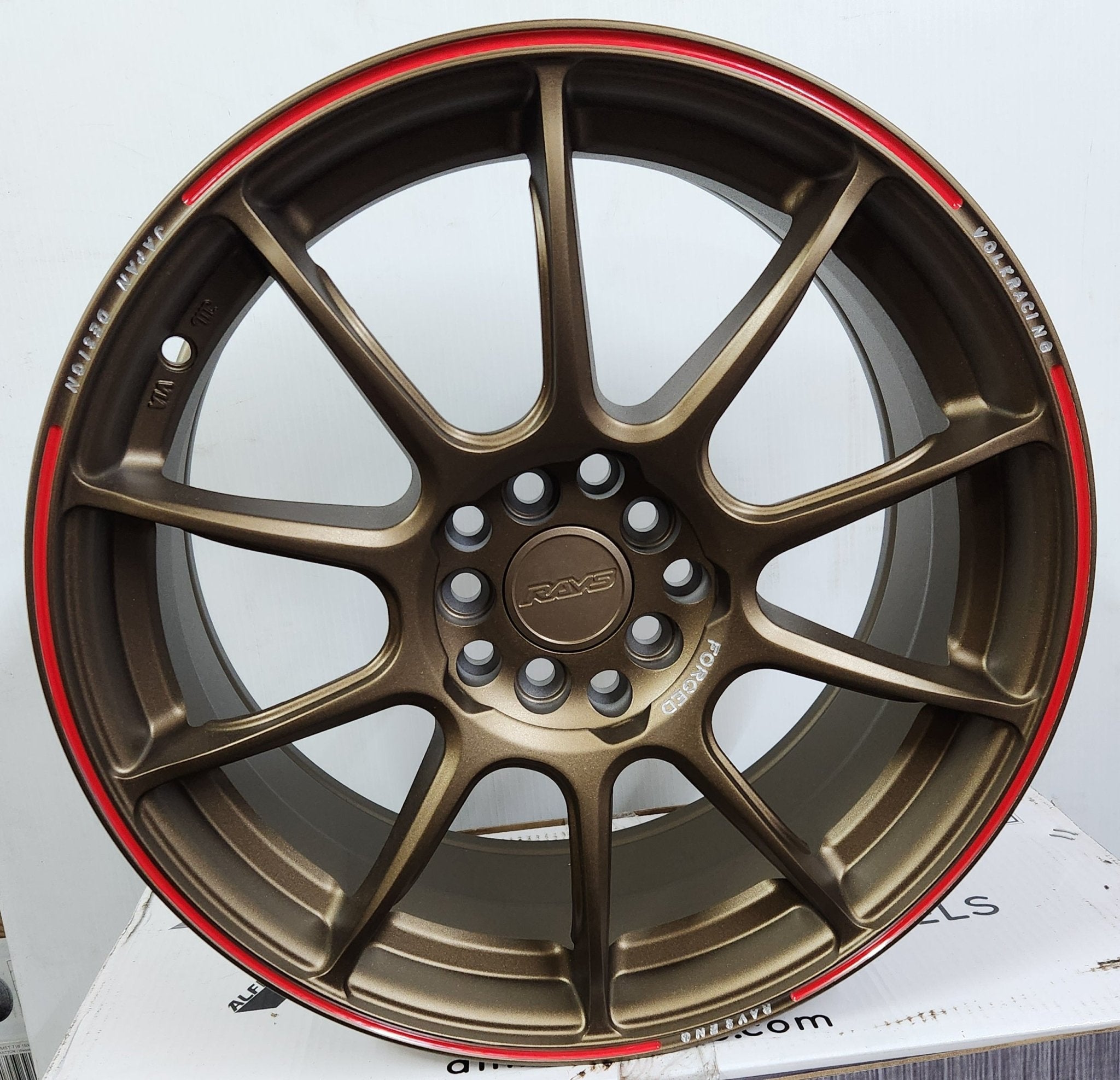 NISOSHI ZE40 STYLE 17x7.5 5x100 / 5x114.3 MATTE BLACK BRONZE WITH RED LINE - Gun Hill Tire House (WTW - WHOLESALE TIRES & WHEELS)