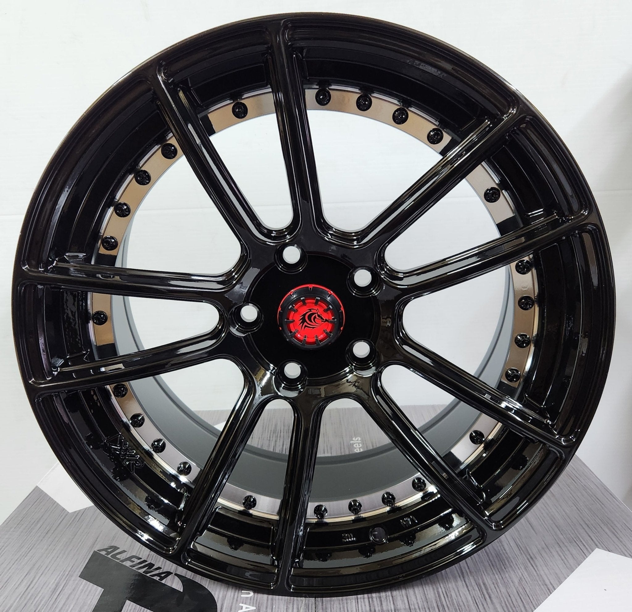 RPIDASH PW - RD8 17x8.25 5x114.3 MATTE BLACK WITH MACHINED UNDER CUT AND BLACK RIVETS - Gun Hill Tire House (WTW - WHOLESALE TIRES & WHEELS)
