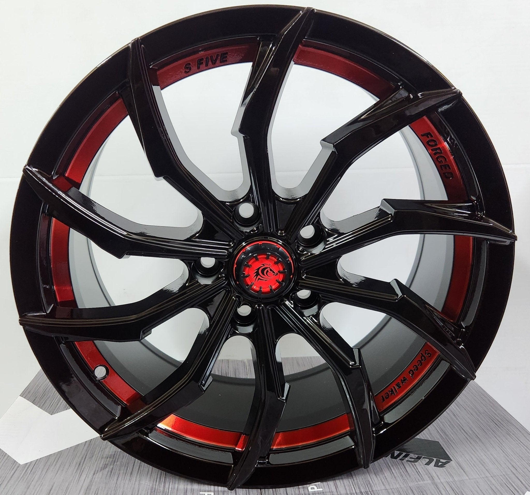 RAPIDASH RD16 17x7.5 5x114.3 GLOSS BLACK RED UNDER CUT - Gun Hill Tire House (WTW - WHOLESALE TIRES & WHEELS)