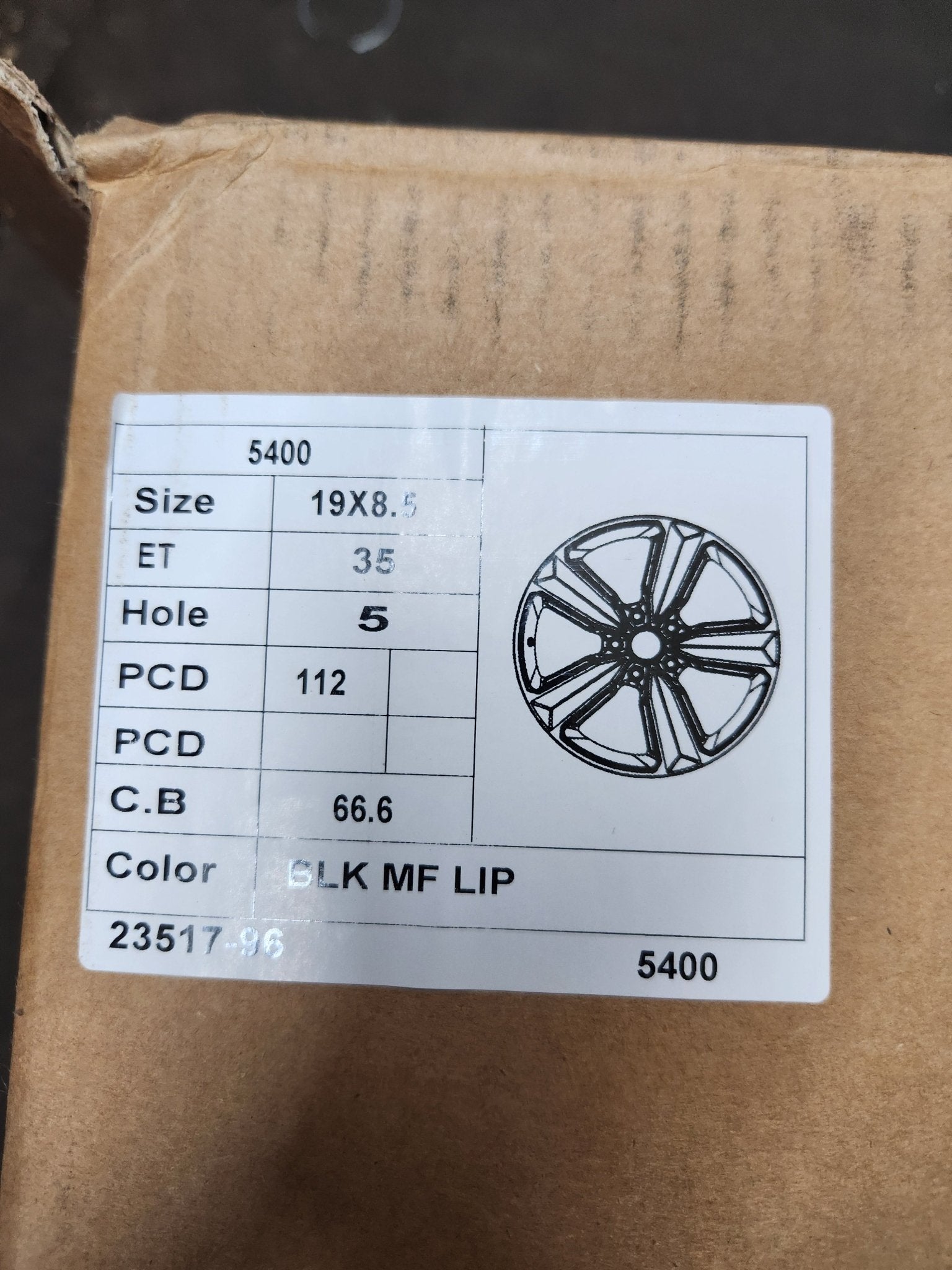 OE - 5400 BABAYAGA STYLE 19x8.5 5x112 GLOSS BLACK MACHINED FACE MILLED SPOKE - Gun Hill Tire House (WTW - WHOLESALE TIRES & WHEELS)